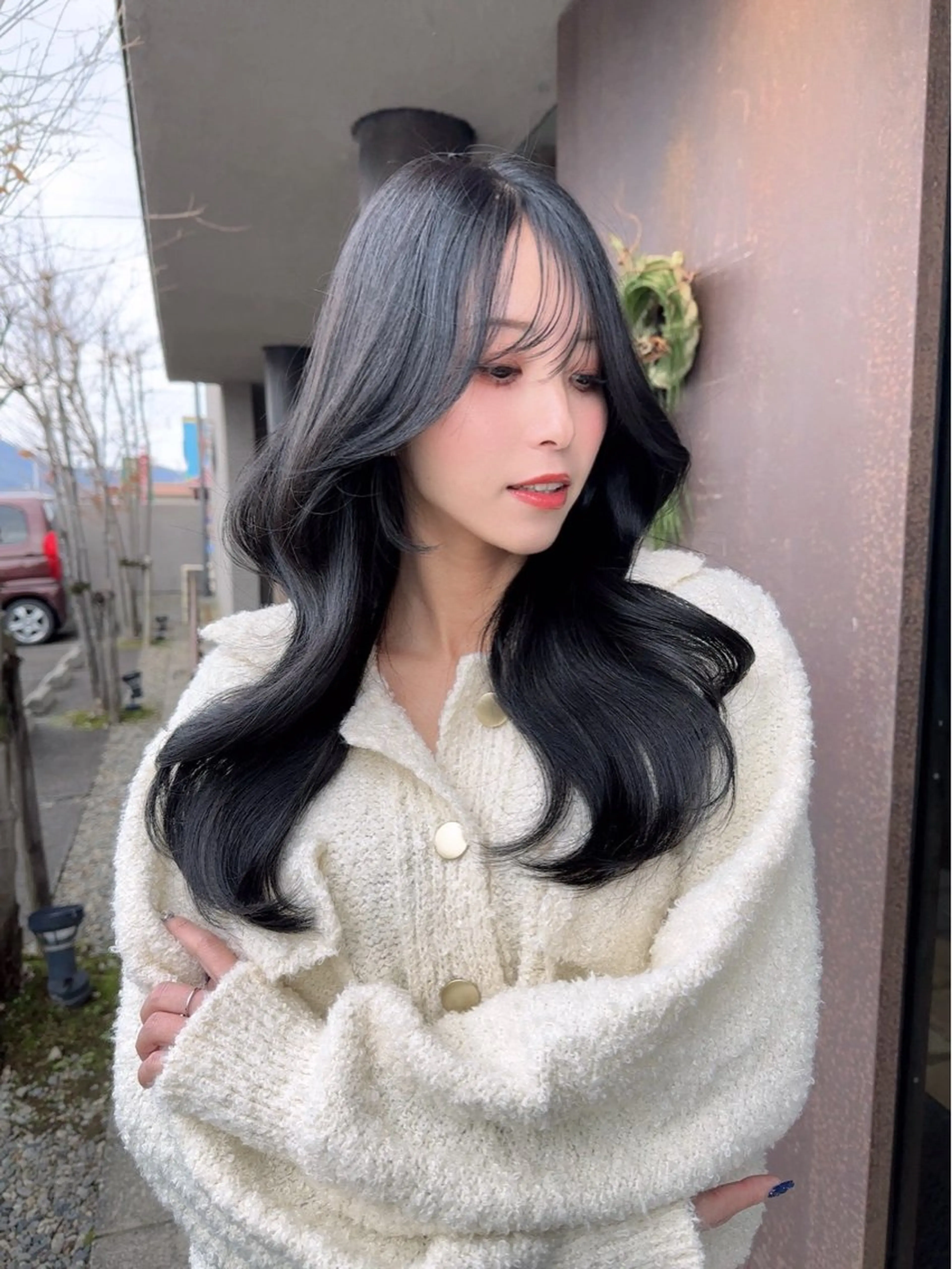 ロング カラー 黒髪 くびれヘア 韓国風ヘア カット ヘアカラー トリートメント 韓国ヘア/レイヤー /大嶽佑馬のヘアスタイル