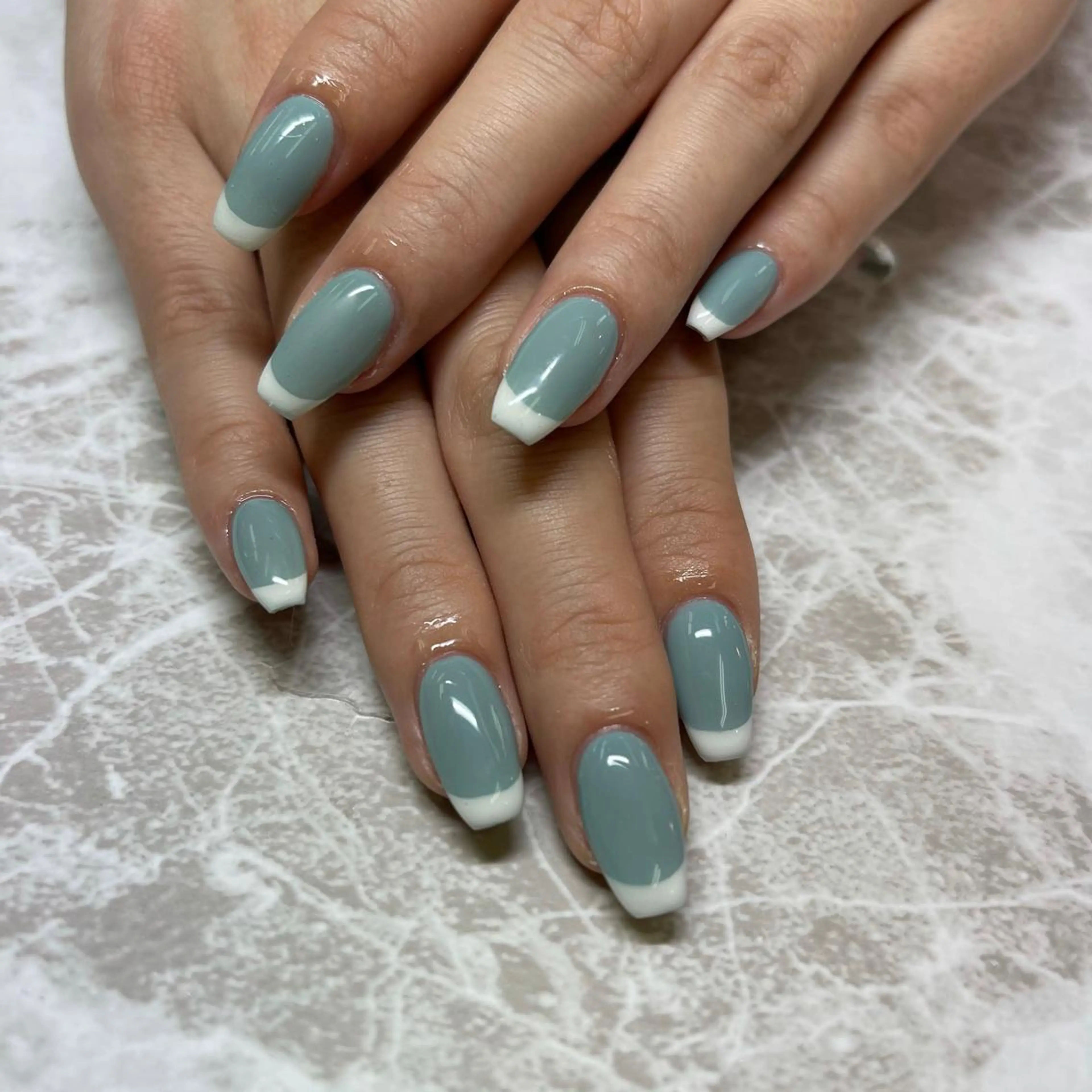 hand nail🪐💿🫧 / french nail【french10本🌷ベース込み🫧】の写真