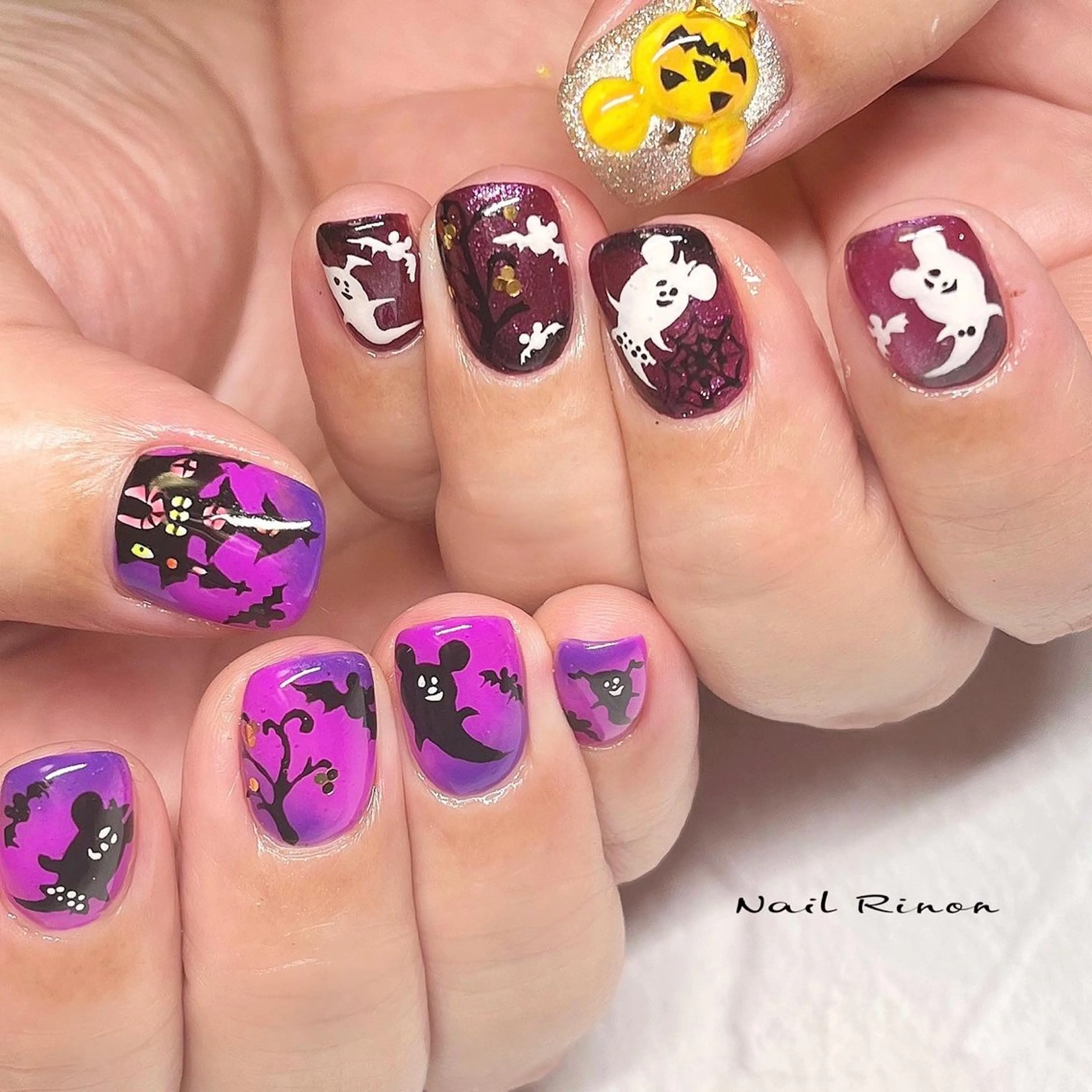 ネイル ハロウィン ハンドネイル Nail Rinonのネイルデザイン