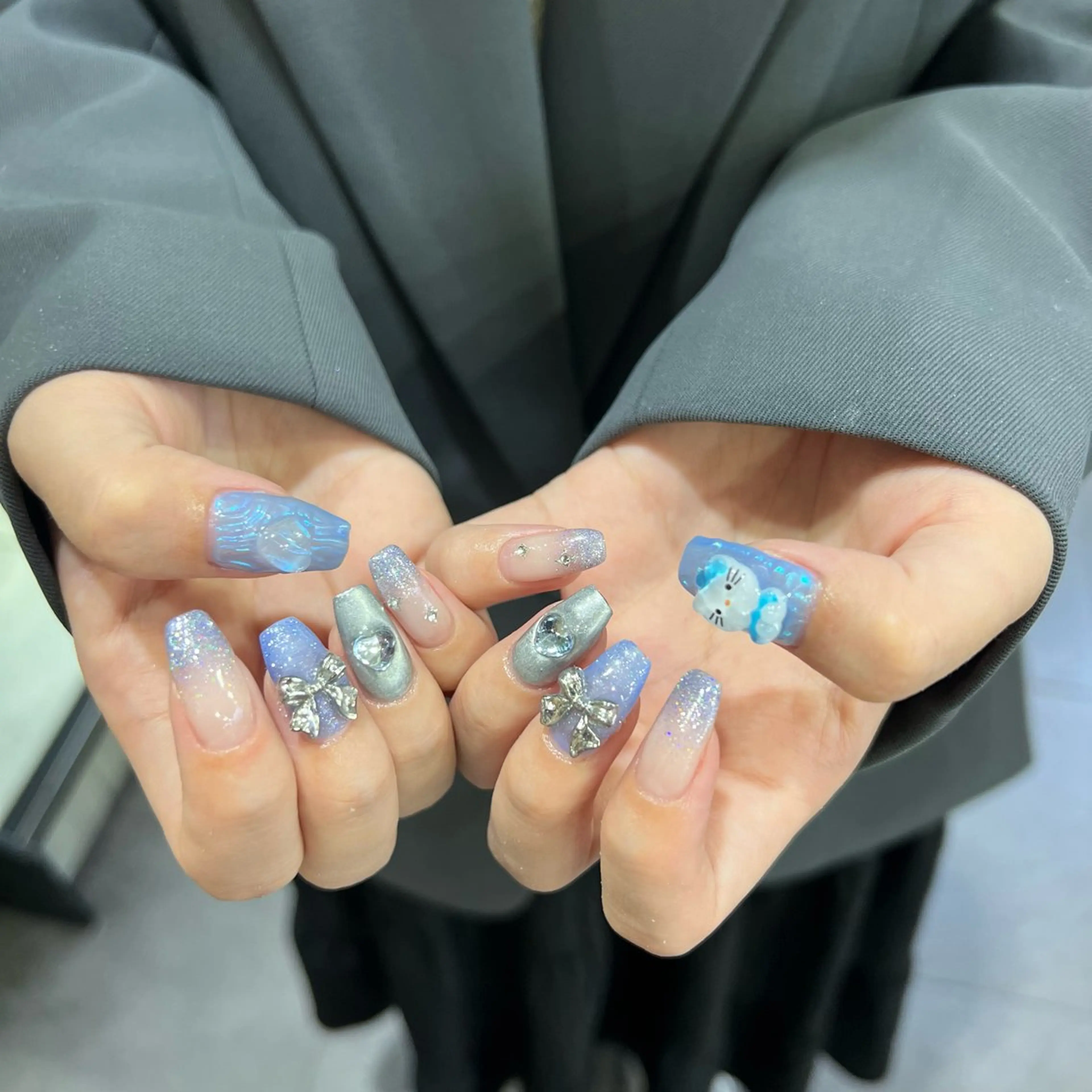 ネイル ハンドネイル 韓国🩶Y2Kネイル 💫くれはのネイルデザイン