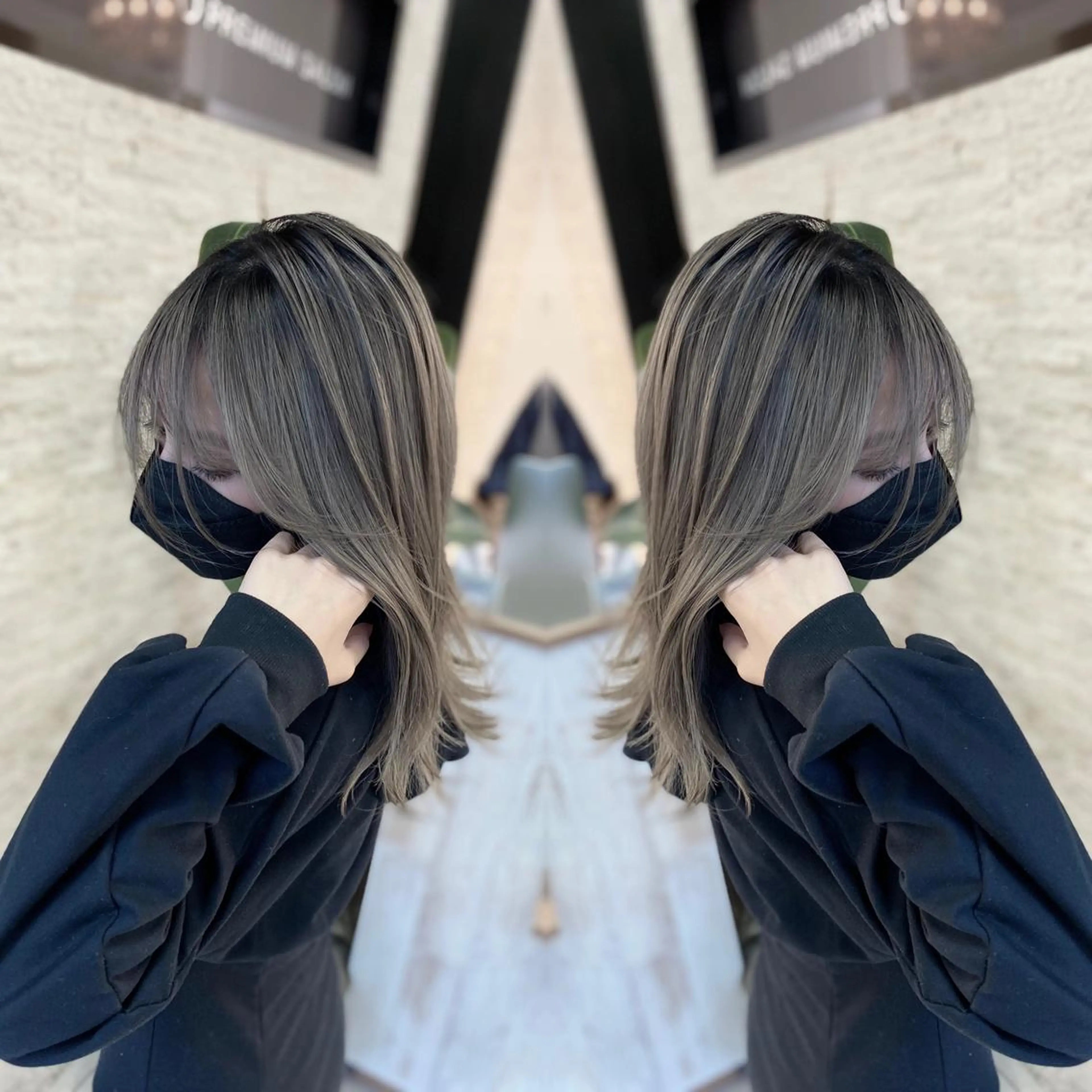 ミディアム ヘアカラー トリートメント Y Uのヘアスタイル