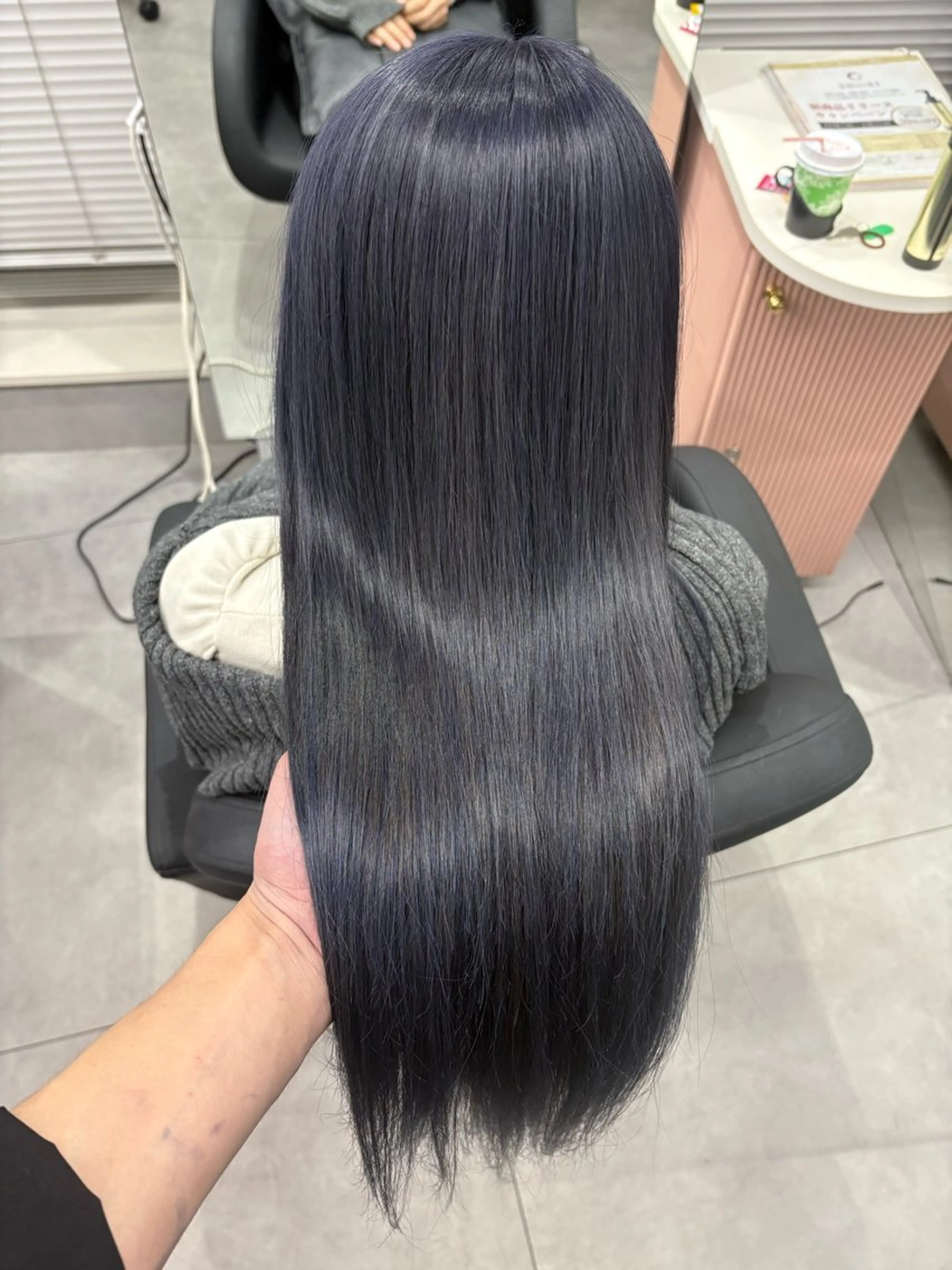 ロング カット 縮毛矯正 カットモデル募集 島崎　凌のヘアスタイル