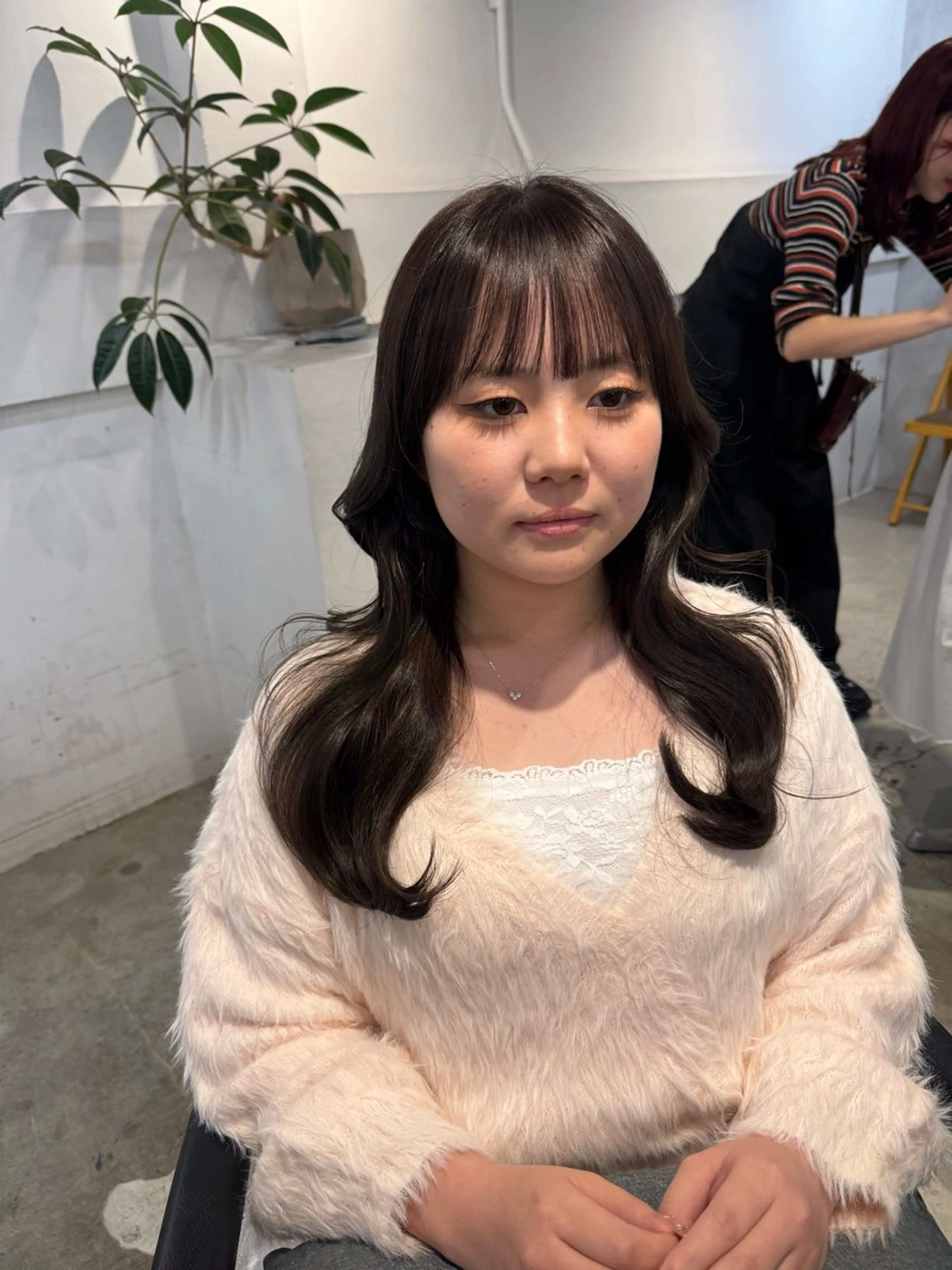 セミロング カット ヘアカラー トリートメント 顔周りcut・ご相談 ＝新宿しずく🇰🇷のヘアスタイル