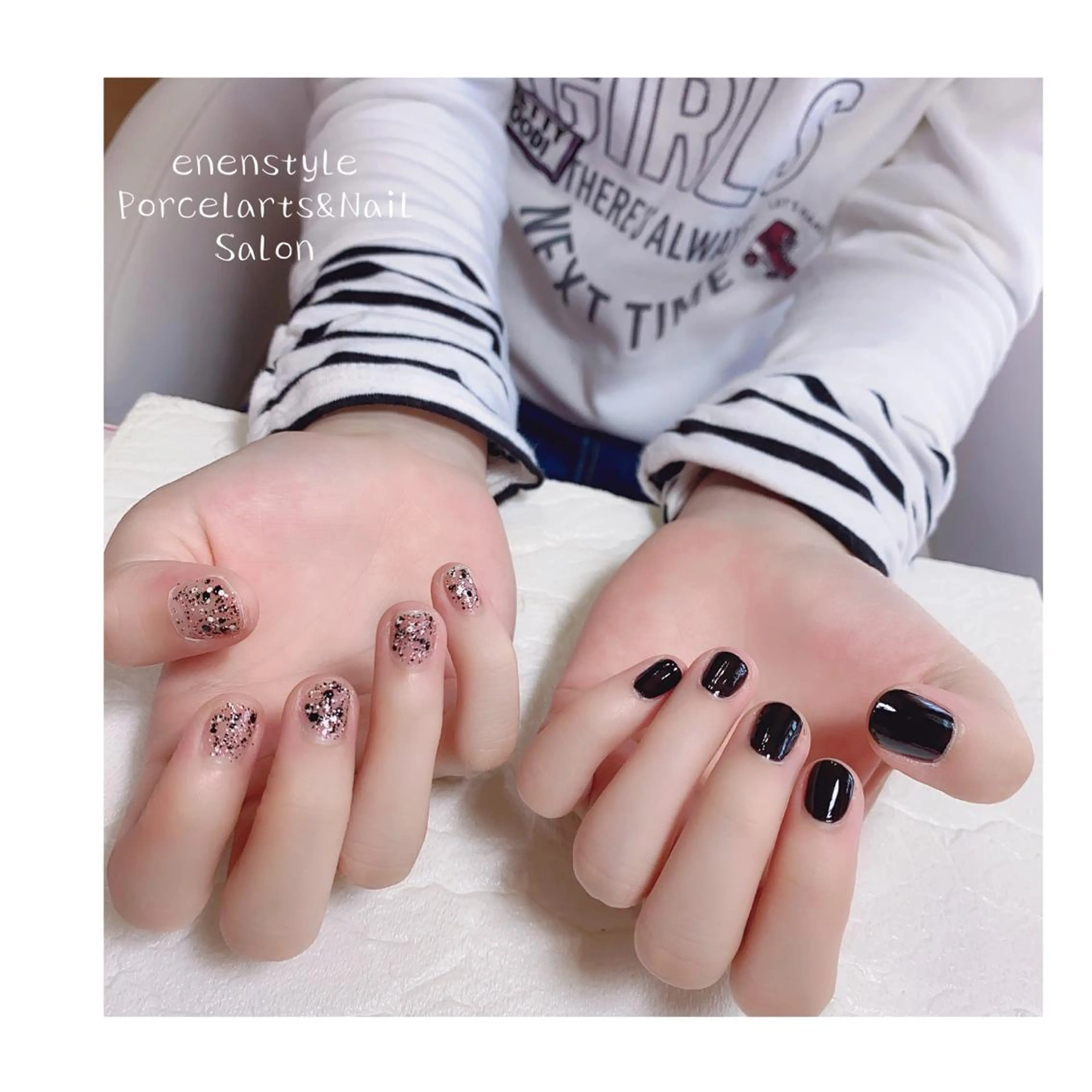 ショート ネイル ジェルネイル ニュアンスネイル オフィスネイル ワンカラーネイル パラジェル 👑enen style👑のネイルデザイン
