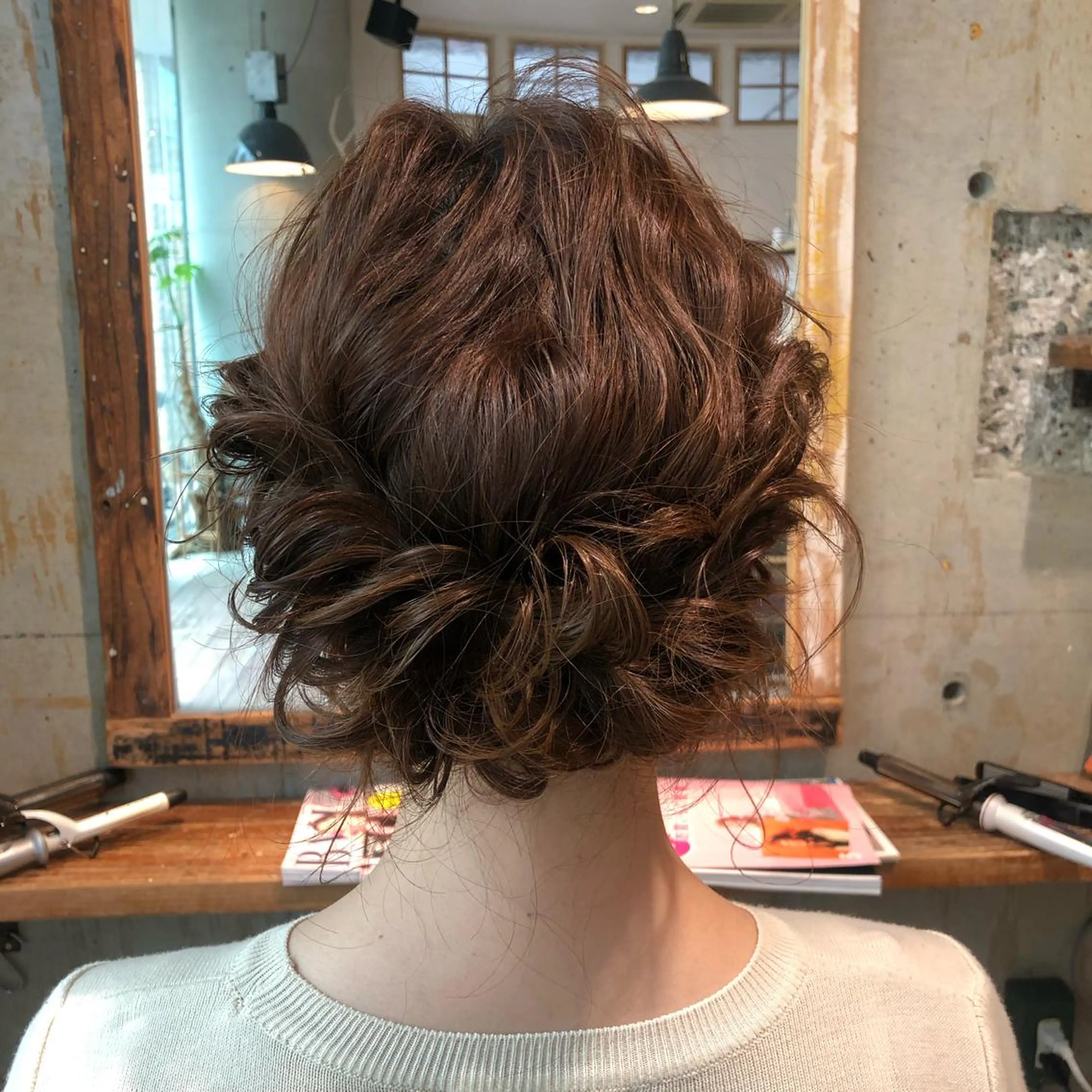 ミディアム カラー パーマ ヘアアレンジ MAEDA MADOKAのヘアスタイル