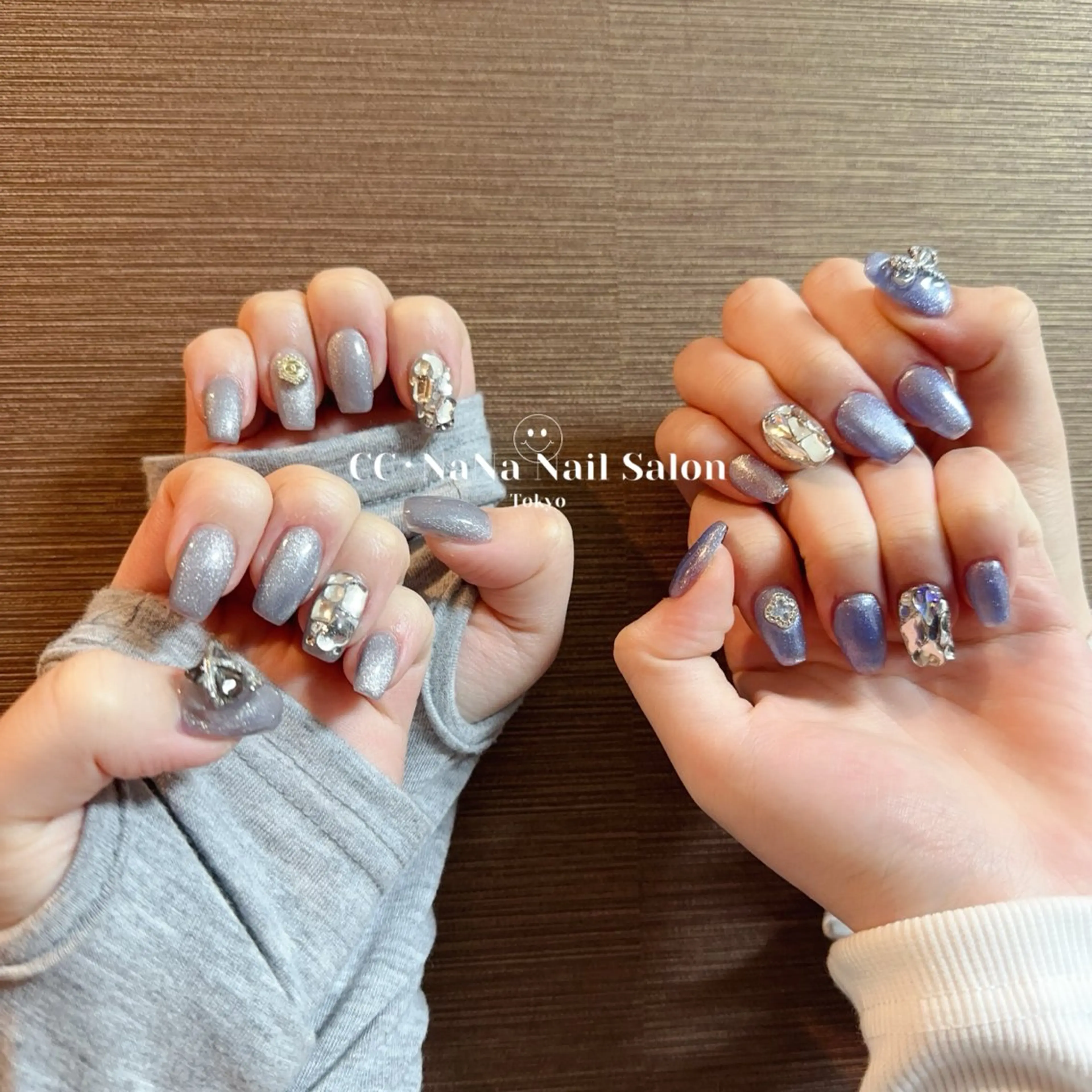 ネイル スカルプネイル 💎CC・NaNa 韓国風ネイル🌙Cのネイルデザイン