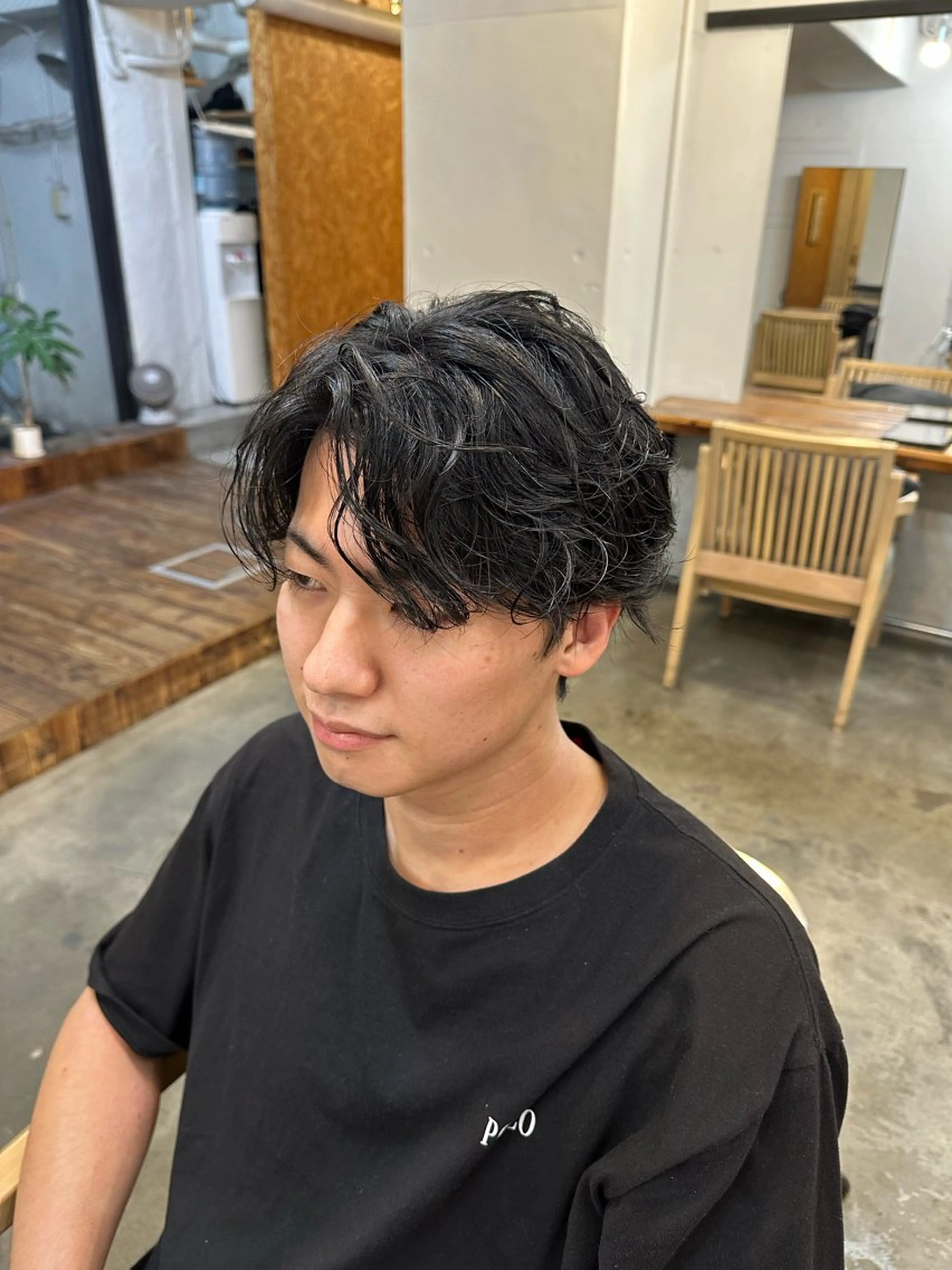 ミディアム パーマ メンズ 横浜/メンズ特化/ Farbe/田中颯斗のヘアスタイル
