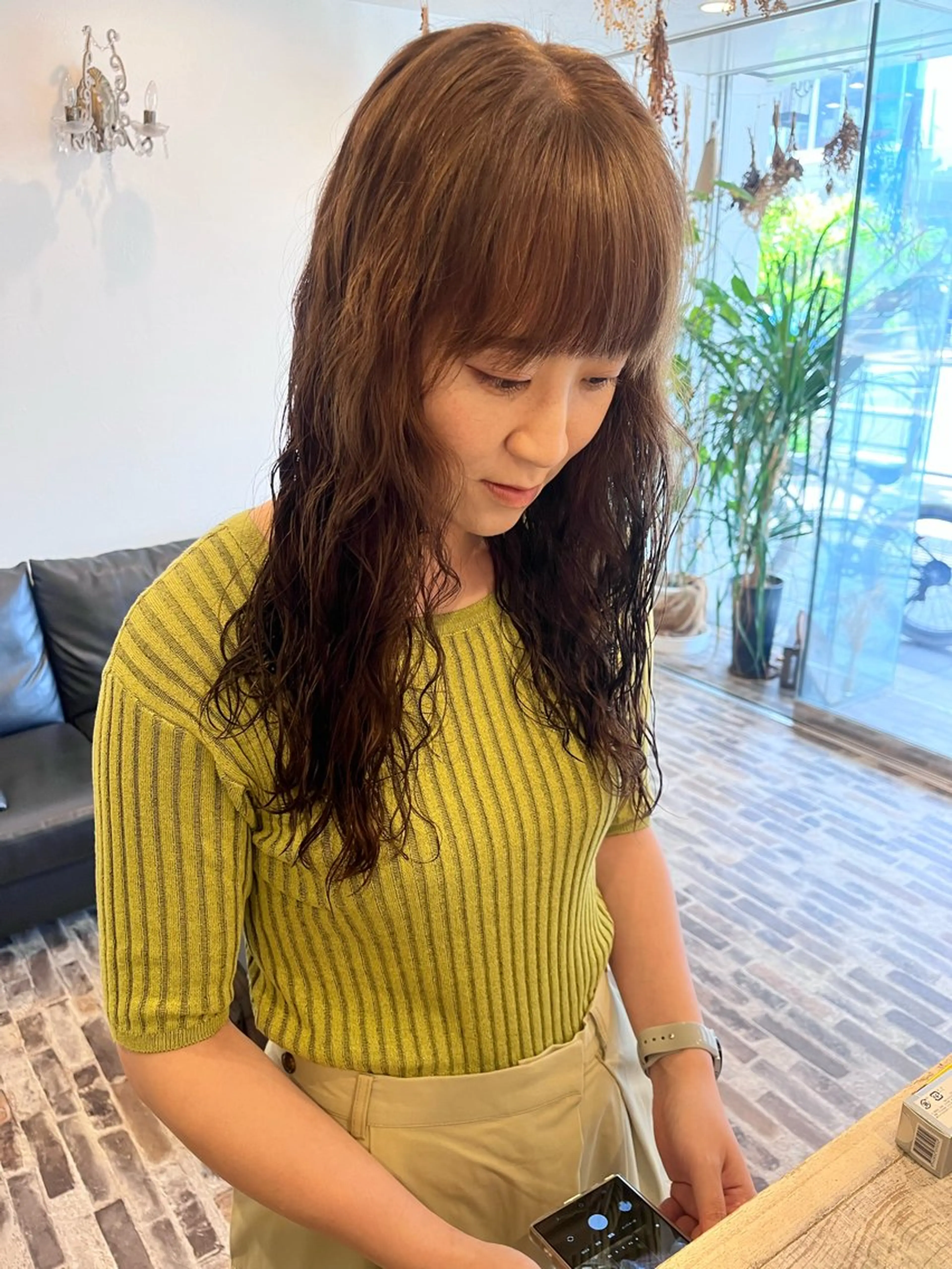 ロング パーマ ロング プードルパーマ カット ヘアカラー パーマ niko RINKAのヘアスタイル