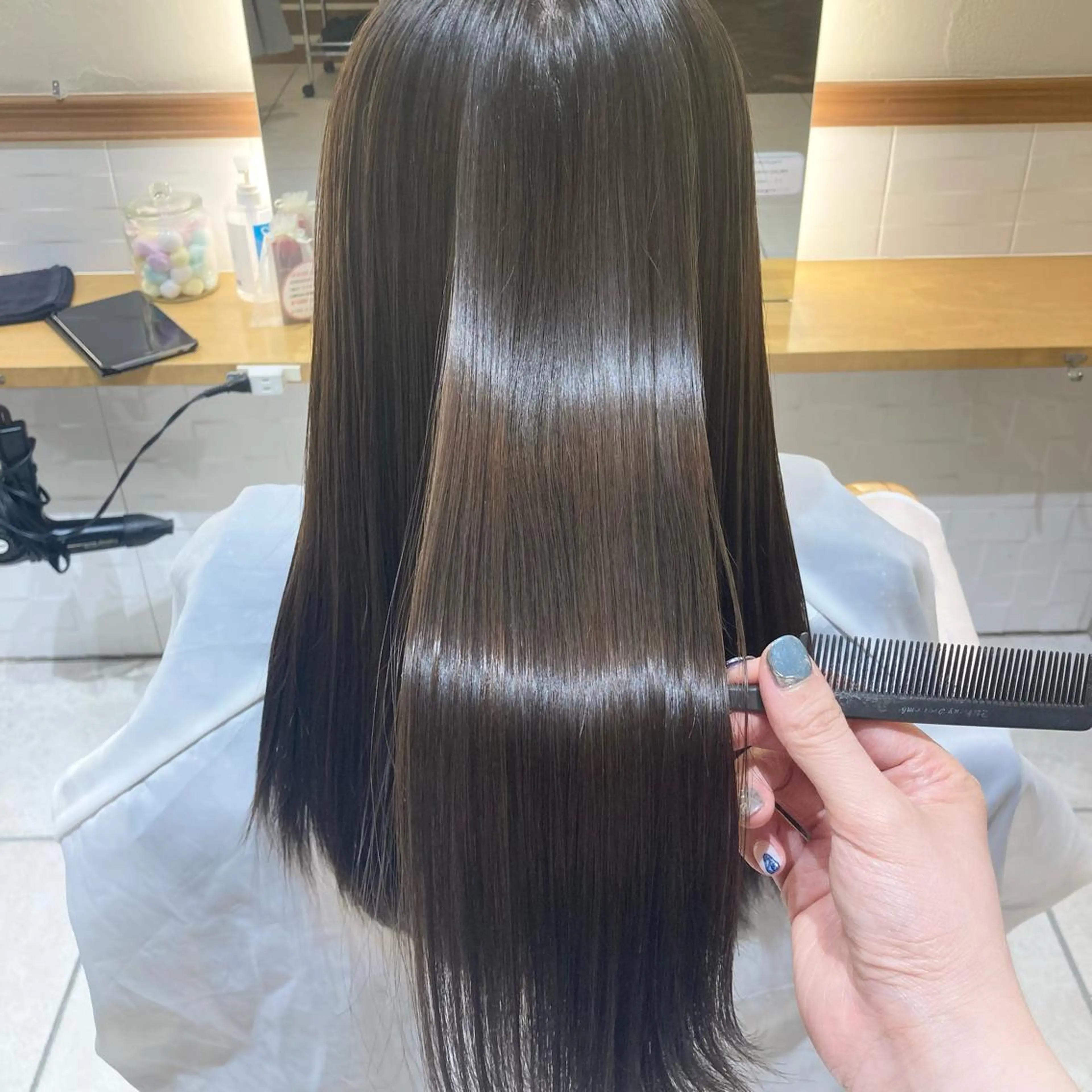 セミロング パーマ ヘアアレンジ カット 縮毛矯正 Pearl所属・柳実帆/おさまるボブ /ジャニオタ美容師のヘアスタイル