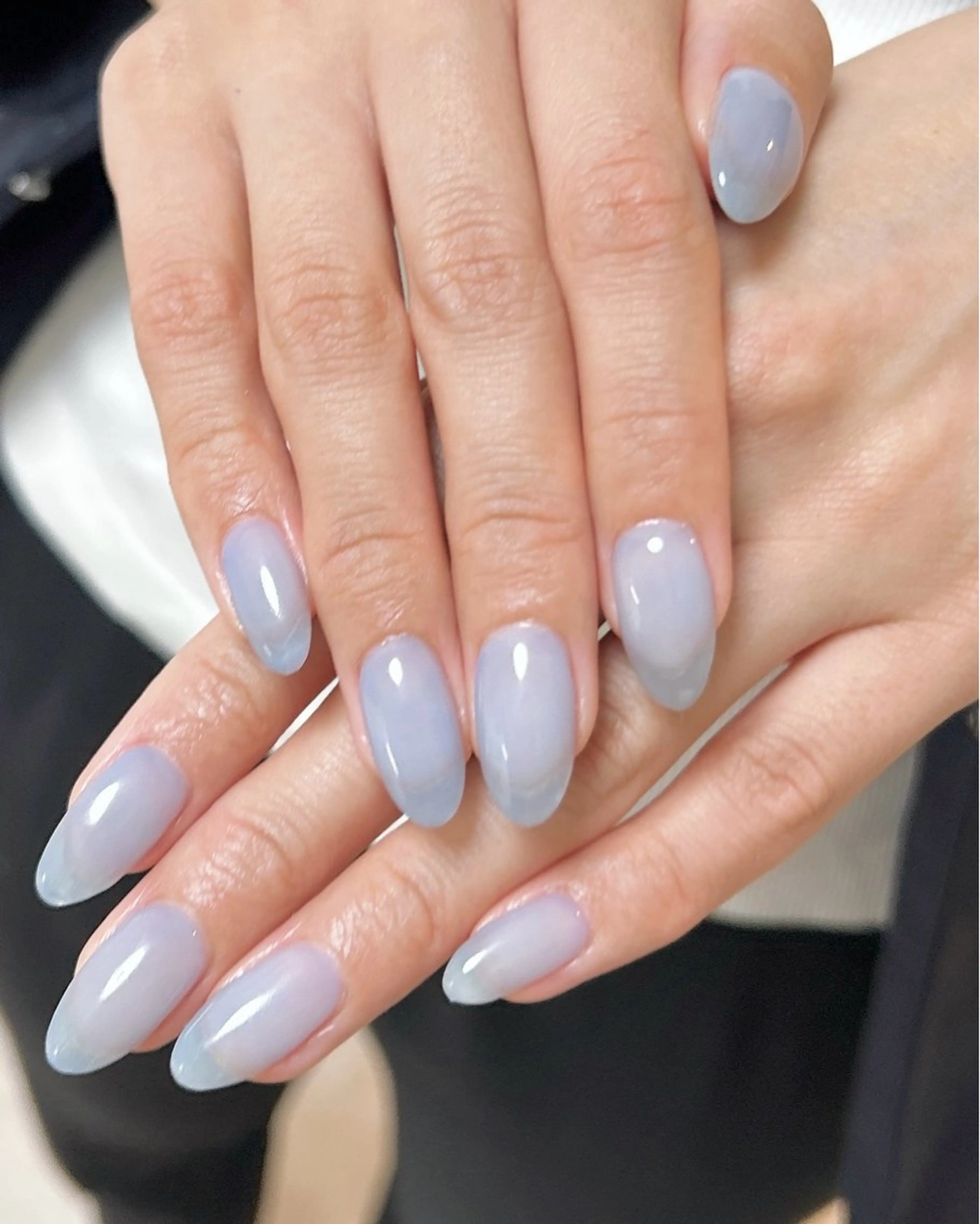 ネイル ブルー ハンドネイル ten nail salon かえでのネイルデザイン
