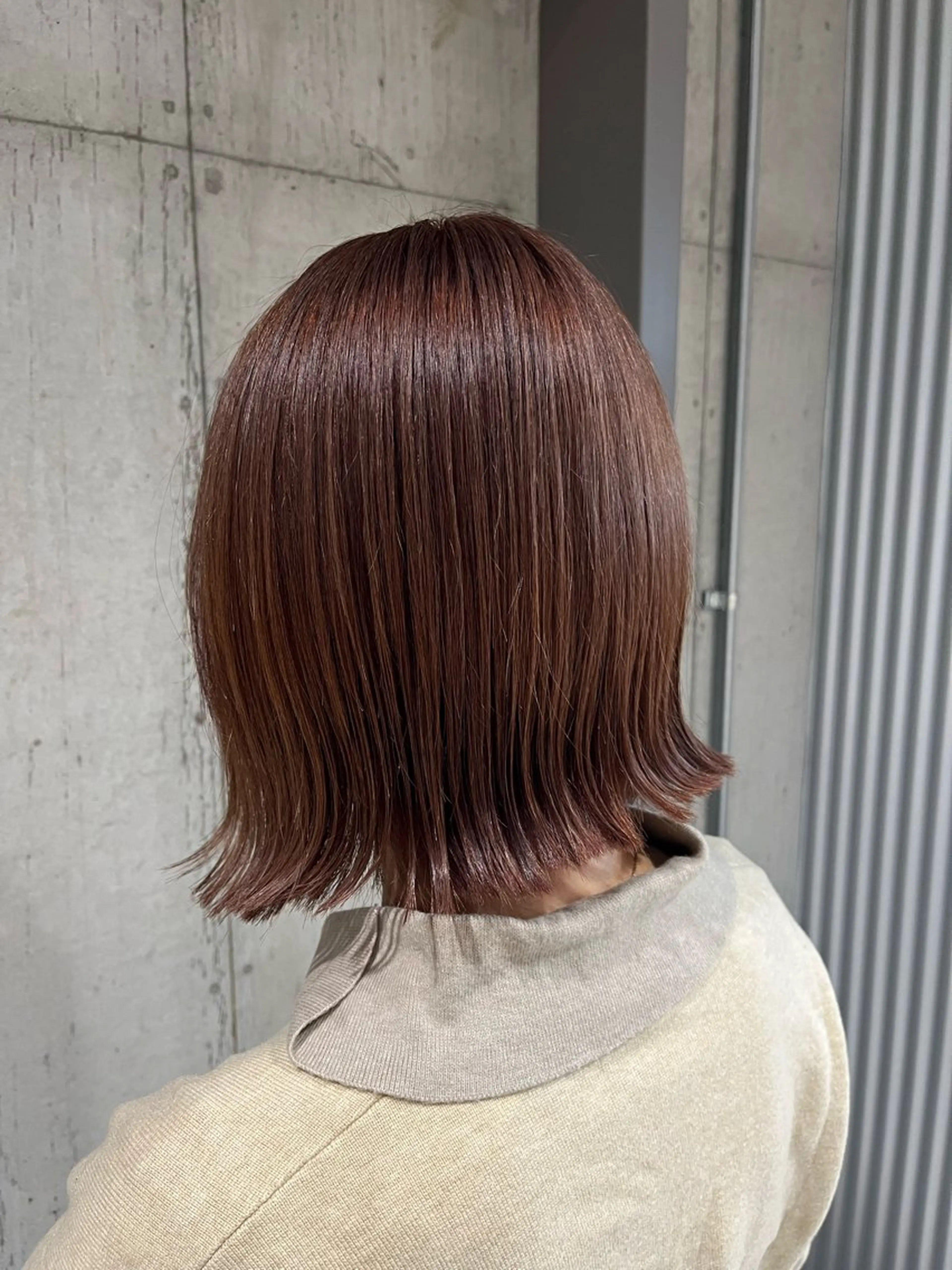 ミディアム カラー ヘアアレンジ カット ヘアカラー トリートメント ボブ×艶カラー 特化・リクト💥のヘアスタイル