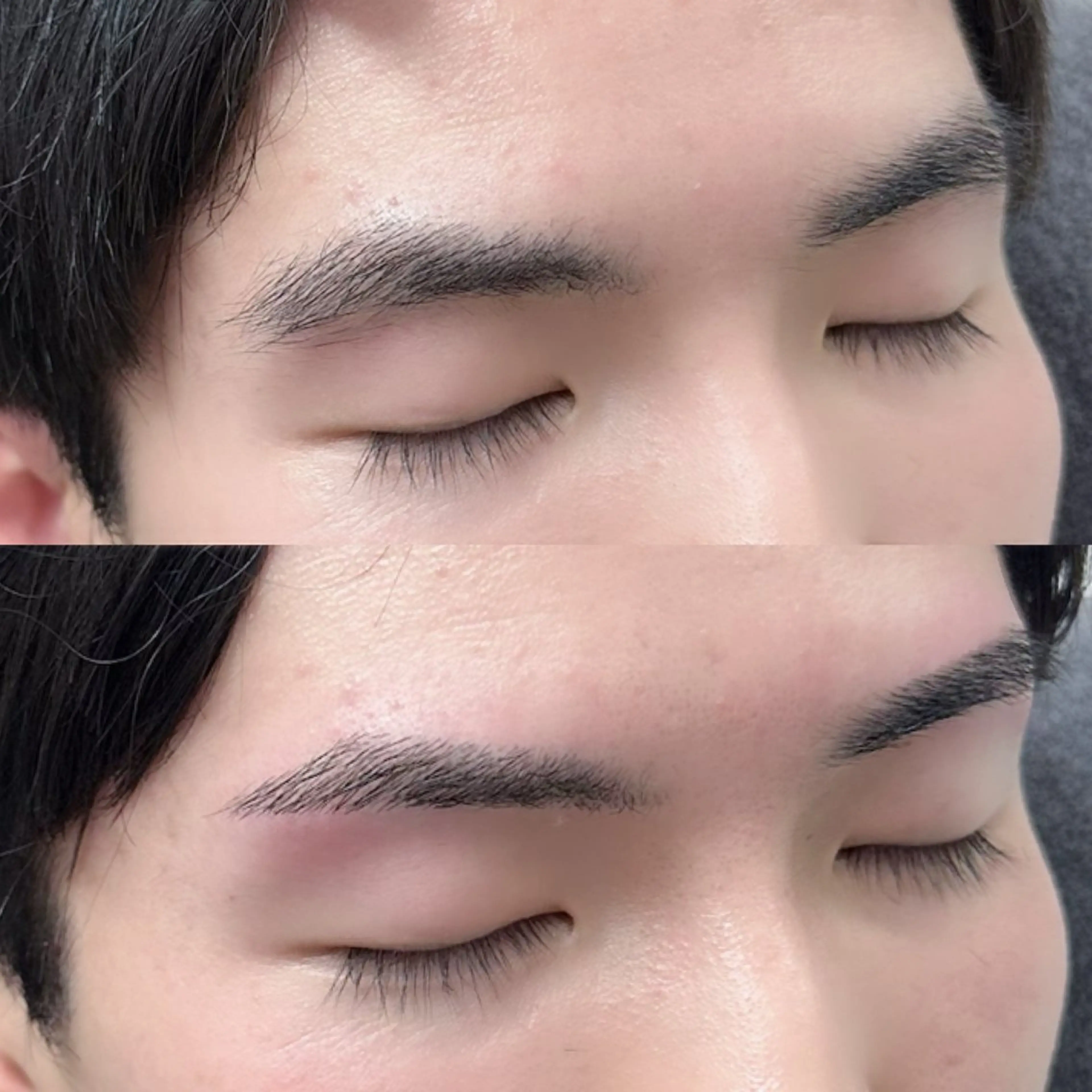 ※Jr.スタイリスト※＜練習モデル様メニュー＞ メンズ眉毛ワックス（毛抜き、カット込み)⭐️の写真