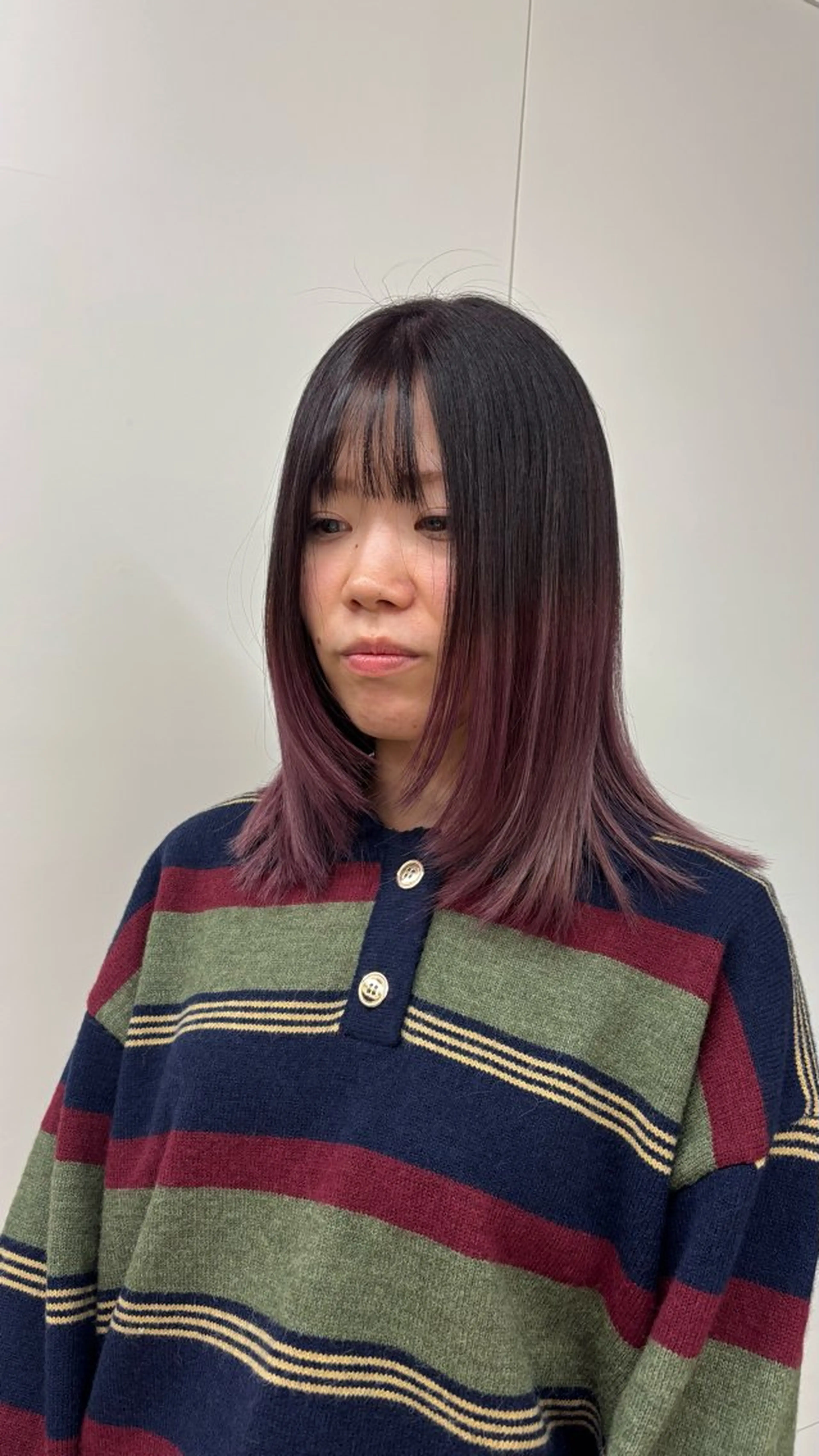 ミディアム カラー カット ヘアカラー トリートメント makoto⌇レイヤ ー⌇艶カラー🍒‎のヘアスタイル