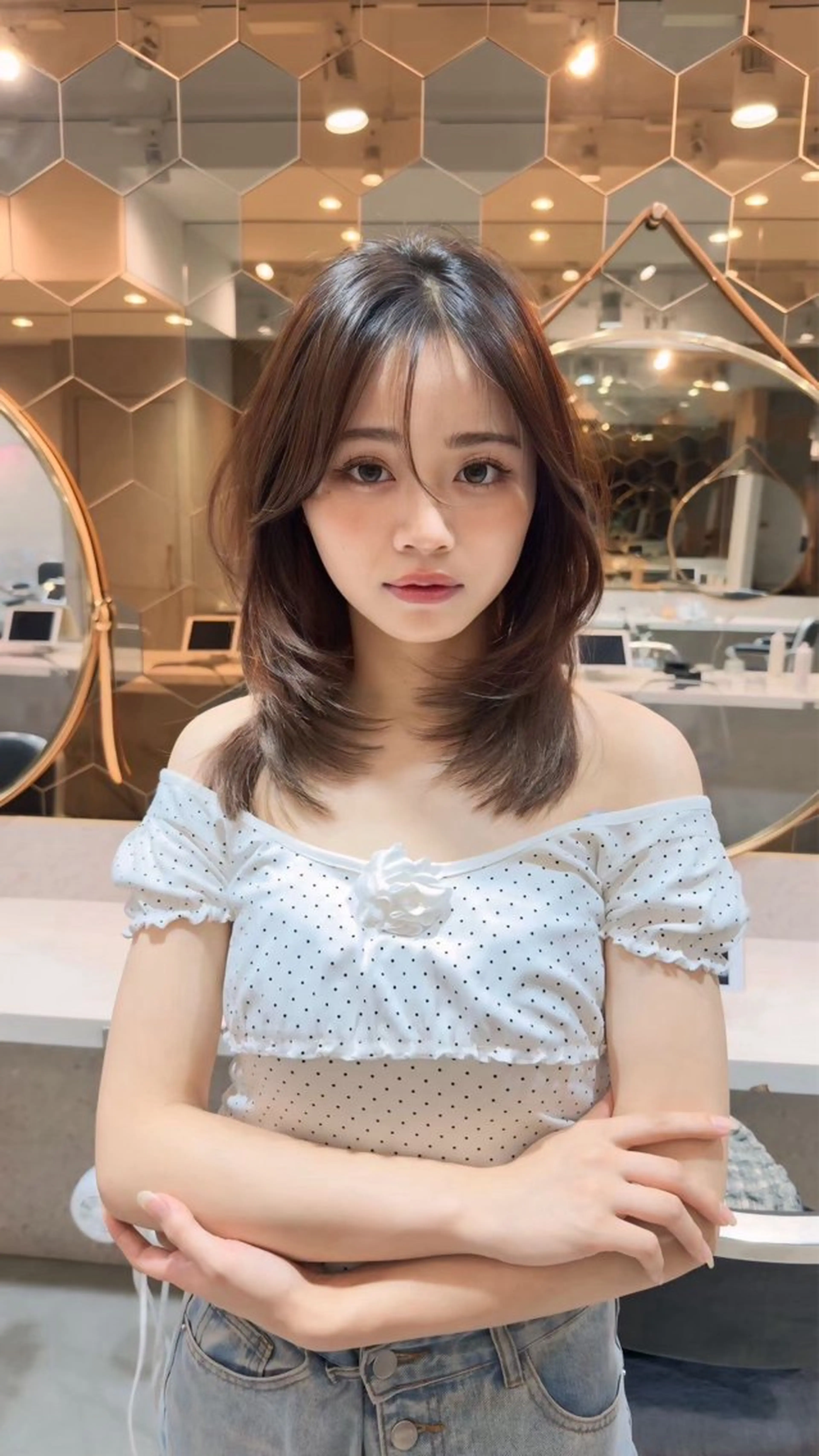 韓国風小顔カット＋フルカラー＋ケラスターゼオーダーメイドトリートメントの写真