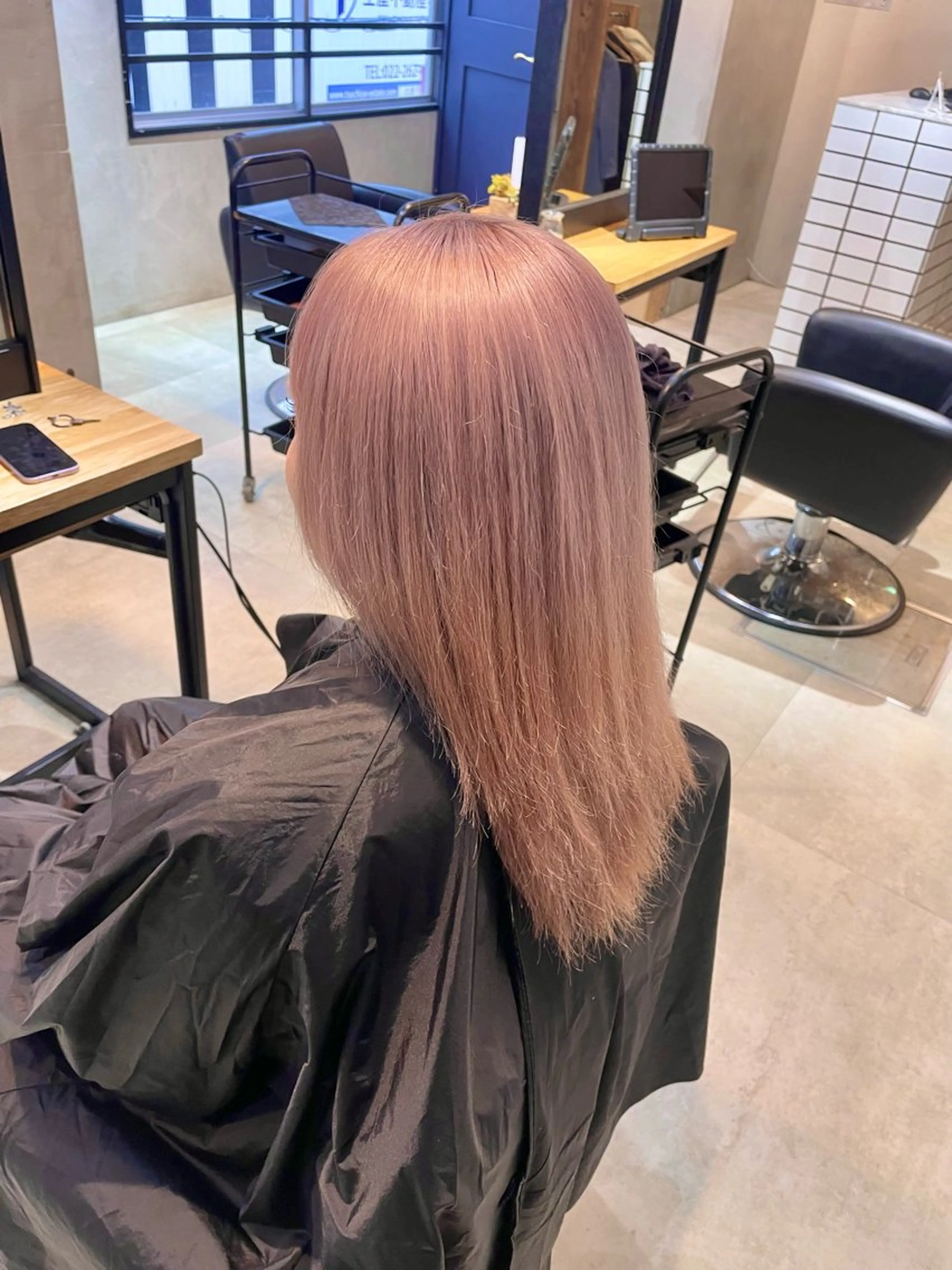 カラー ベージュカラー ピンクカラー ピンクベージュ ヘアカラー トリートメント HAYATA/透明感 /派手髪/ケアブリのヘアスタイル