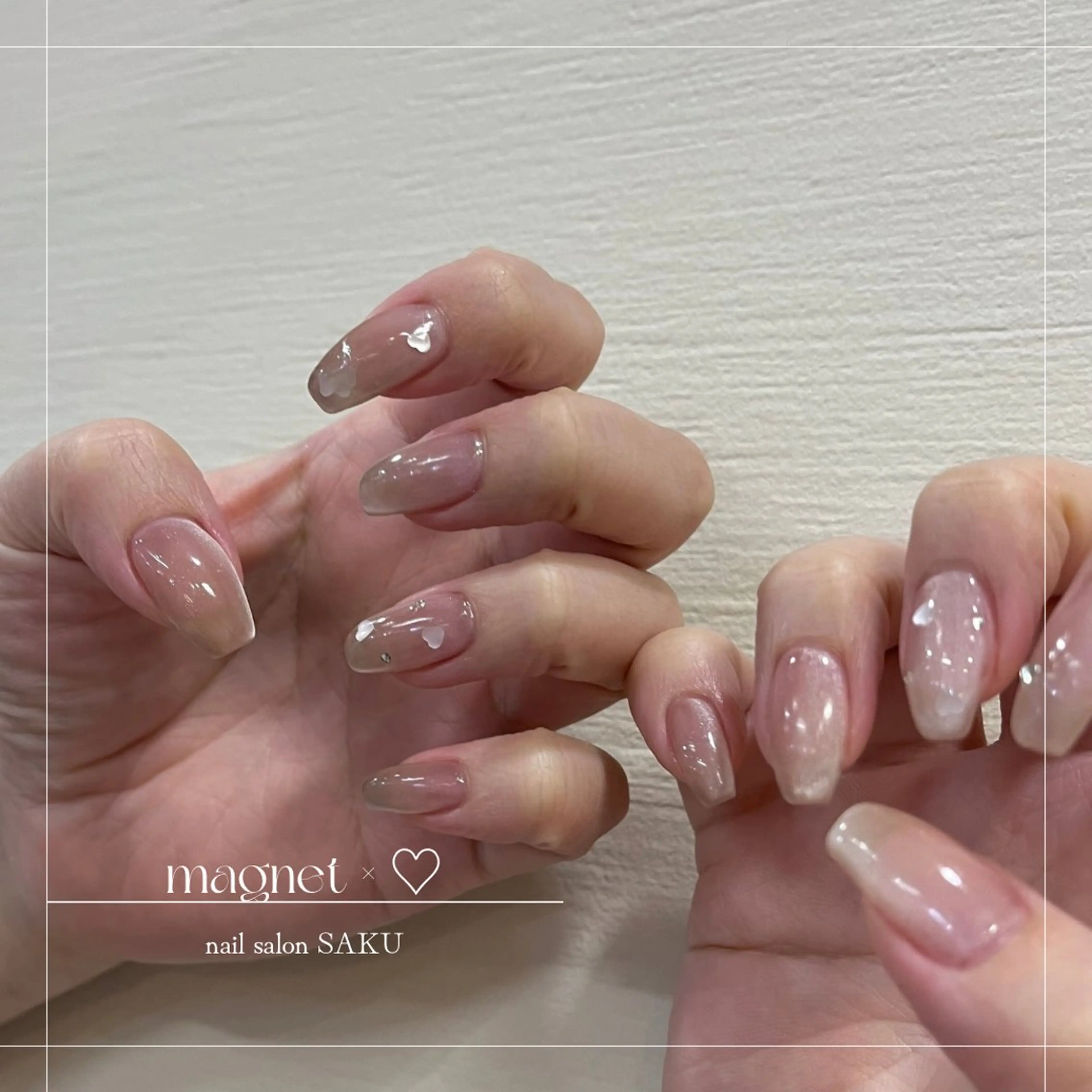 ネイル ニュアンスネイル シンプルネイル ハンドネイル SAKU nail 作島茜のネイルデザイン