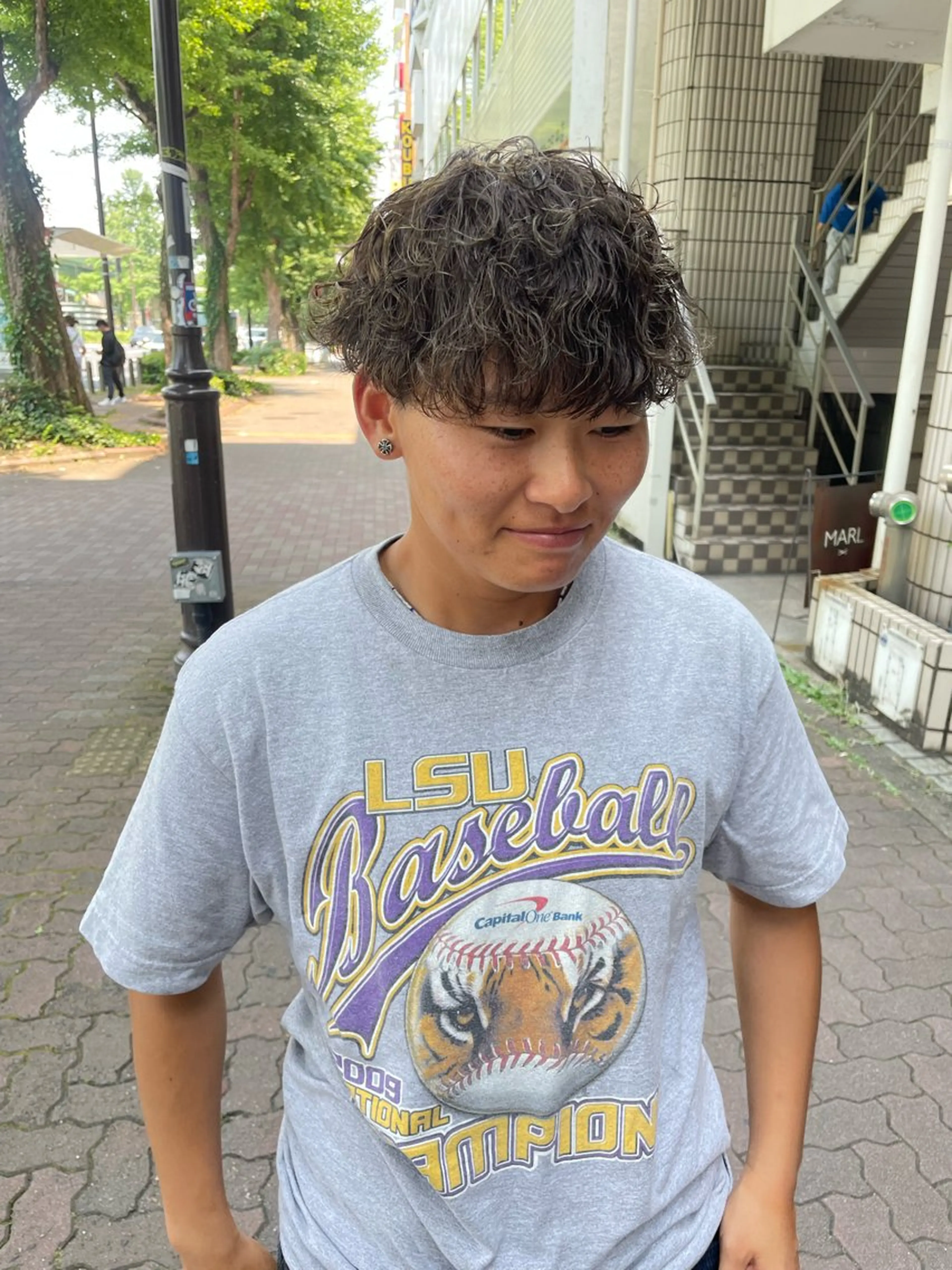 ショート カラー パーマ ヘアカラー カットモデル/ ハイトーン/ゆうあのヘアスタイル