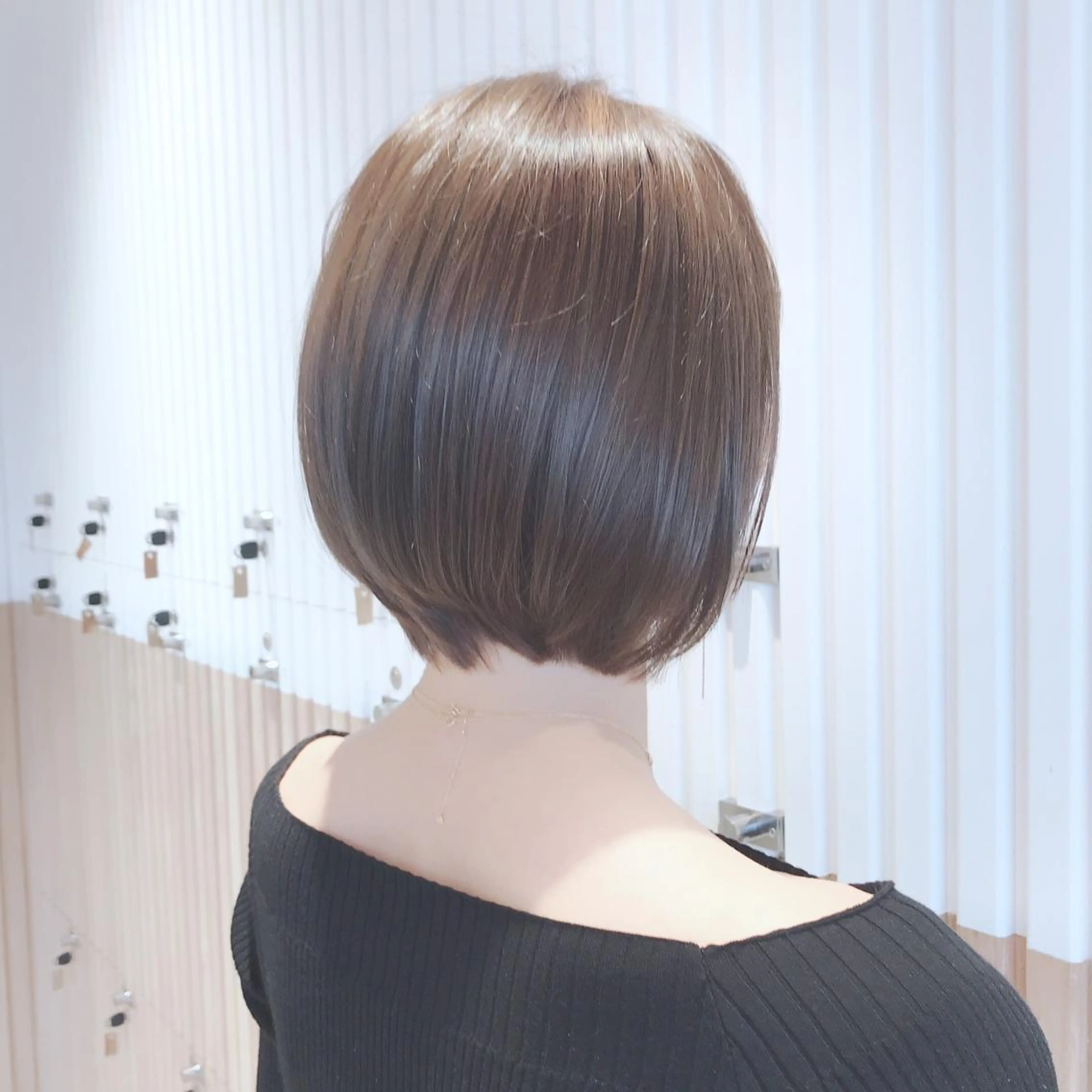 ミディアム カラー イルミナカラー カット ヘアカラー トリートメント ボブ/ハイトーン 福生Radix 下田のヘアスタイル