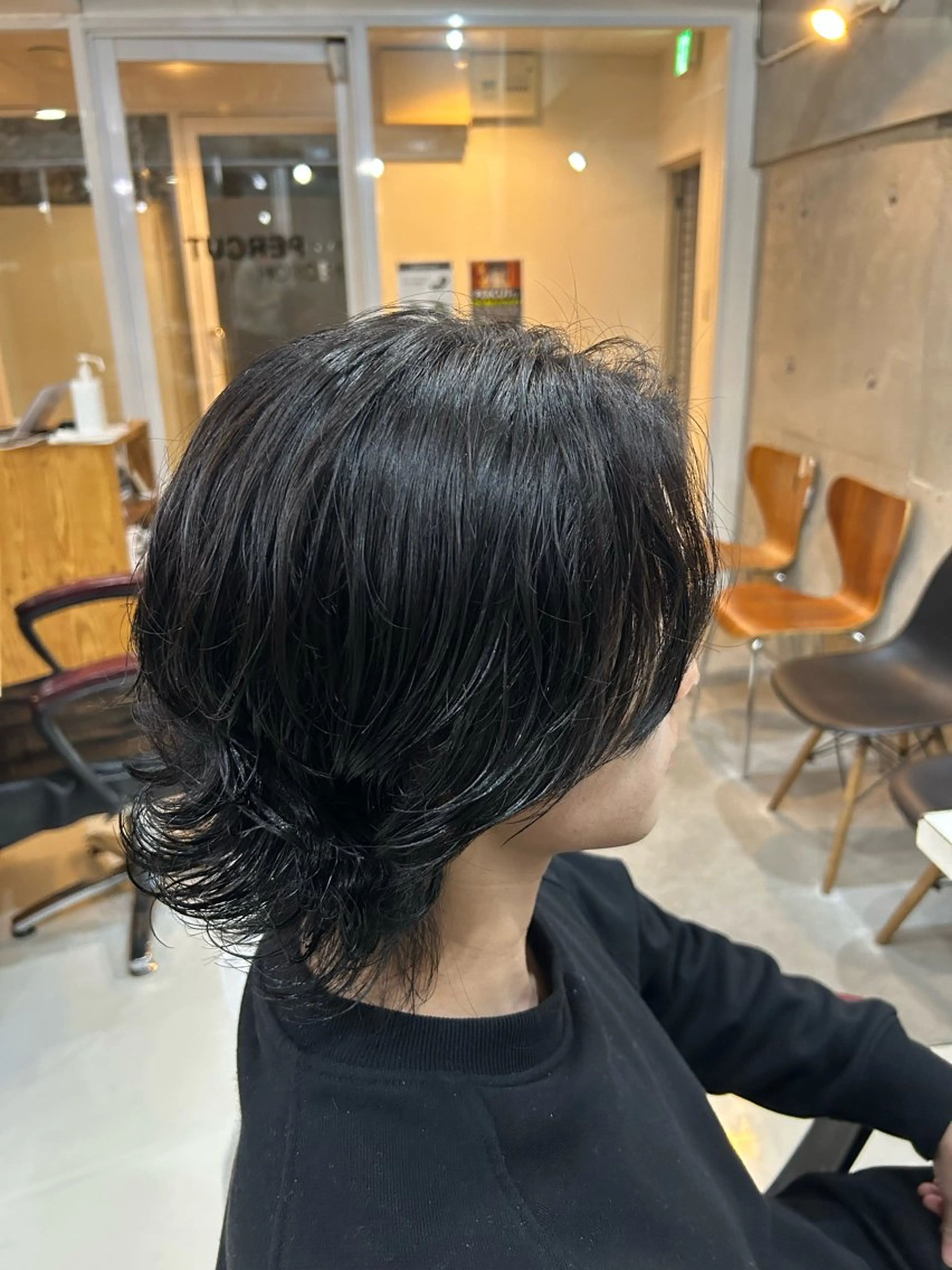 カラー 黒髪 ヘアカラー ヘアセット 日置 蓮のヘアスタイル