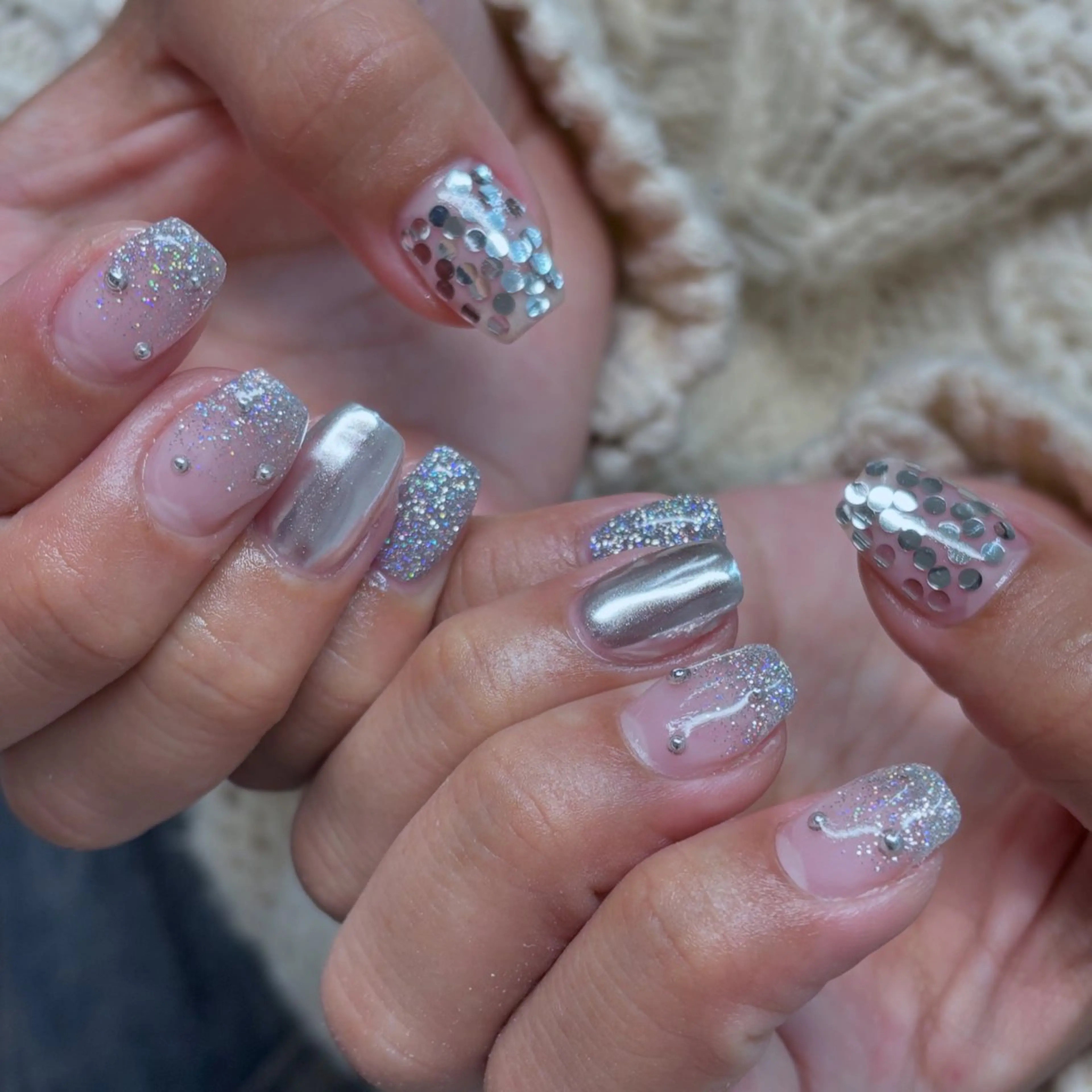 ネイル フラッシュネイル ラメ(グリッター) &M【アンドエム】 立川店のネイルデザイン