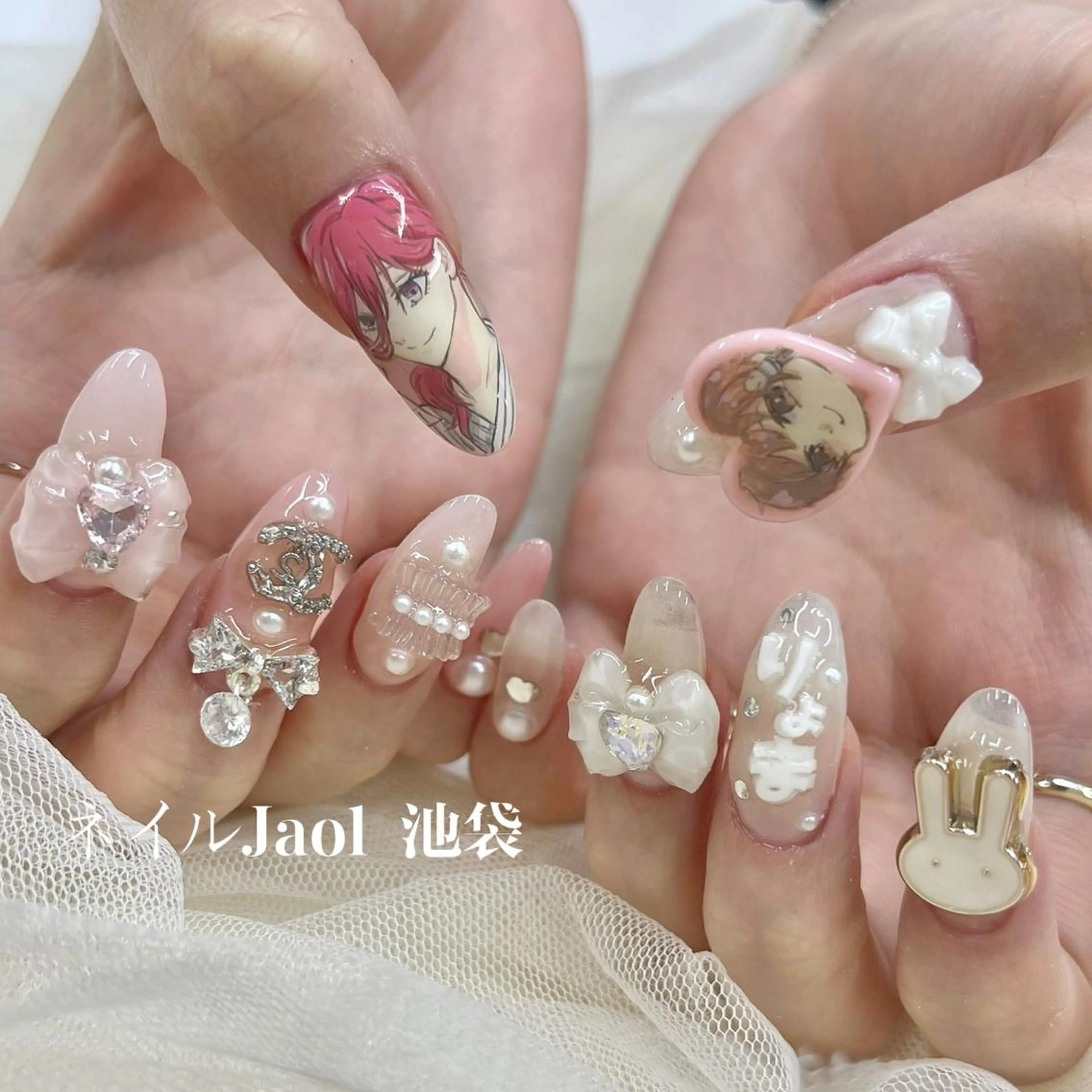 セミロング ネイルJaol 池袋のネイルデザイン