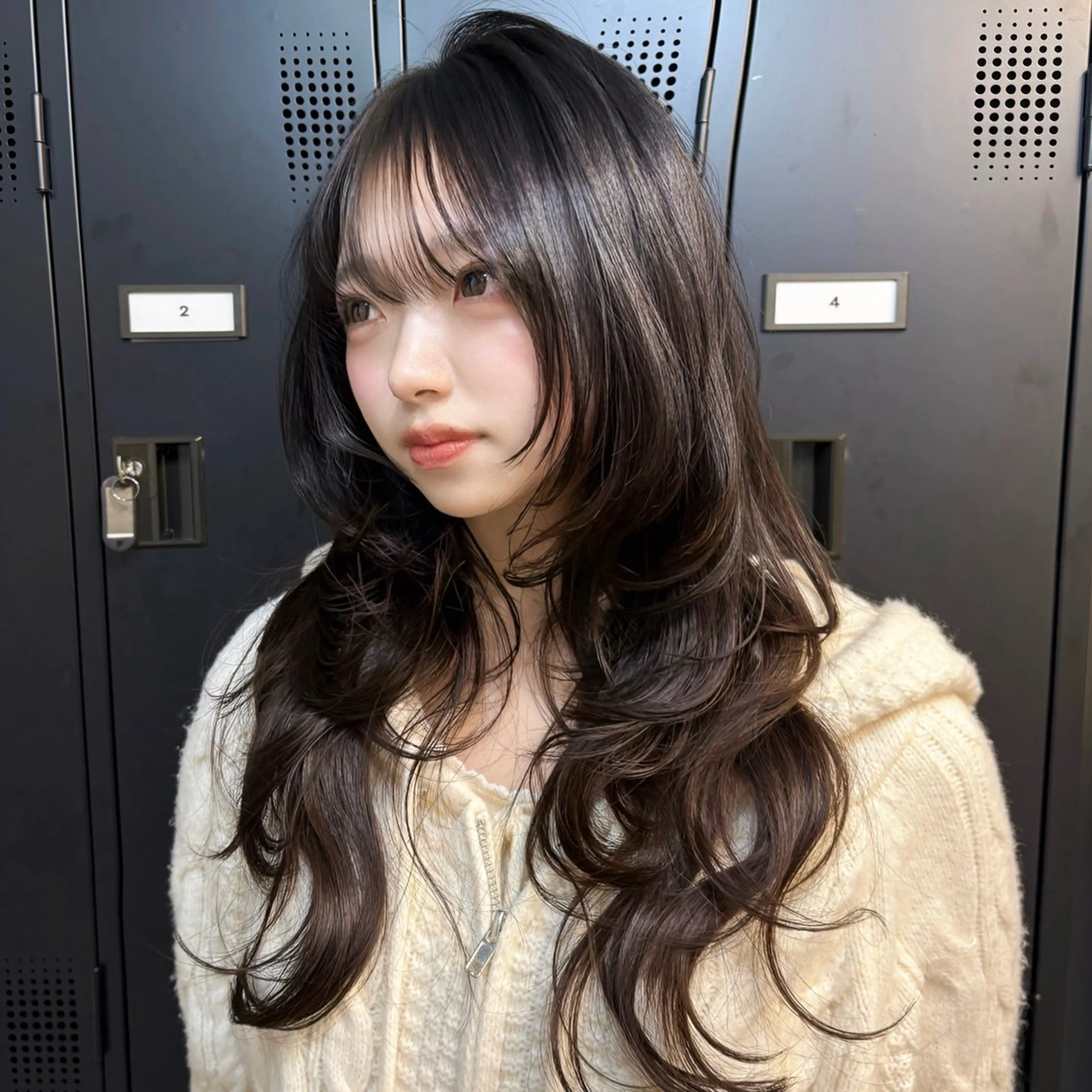 ロング カラー カット ヘアカラー トリートメント レイヤー髪質改善 ハッシュカット/新宿のヘアスタイル