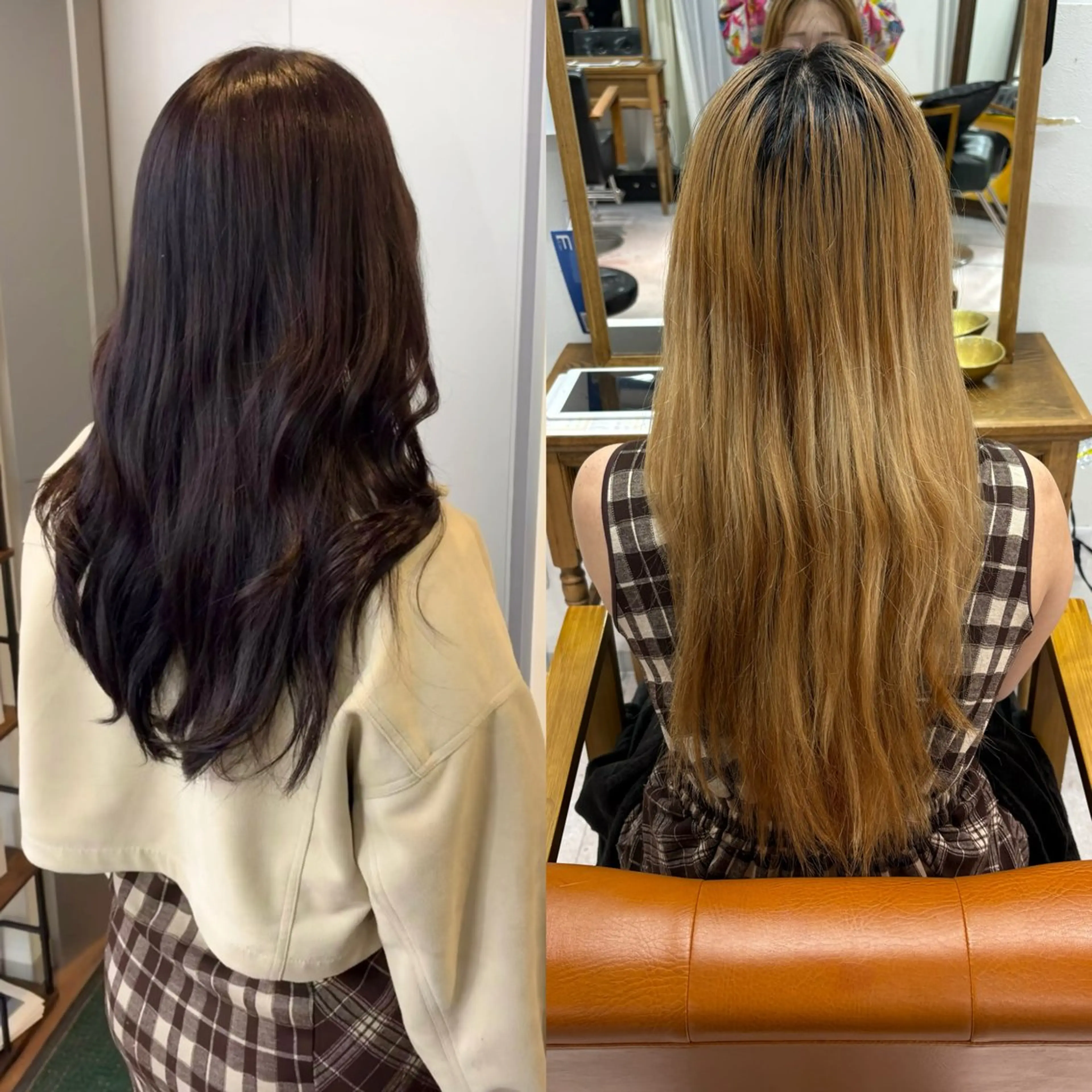 ロング カラー ブリーチ ラベンダーカラー ブリーチなしカラー ヘアカラー なんば🍓 似合わせカラー🐬のヘアスタイル