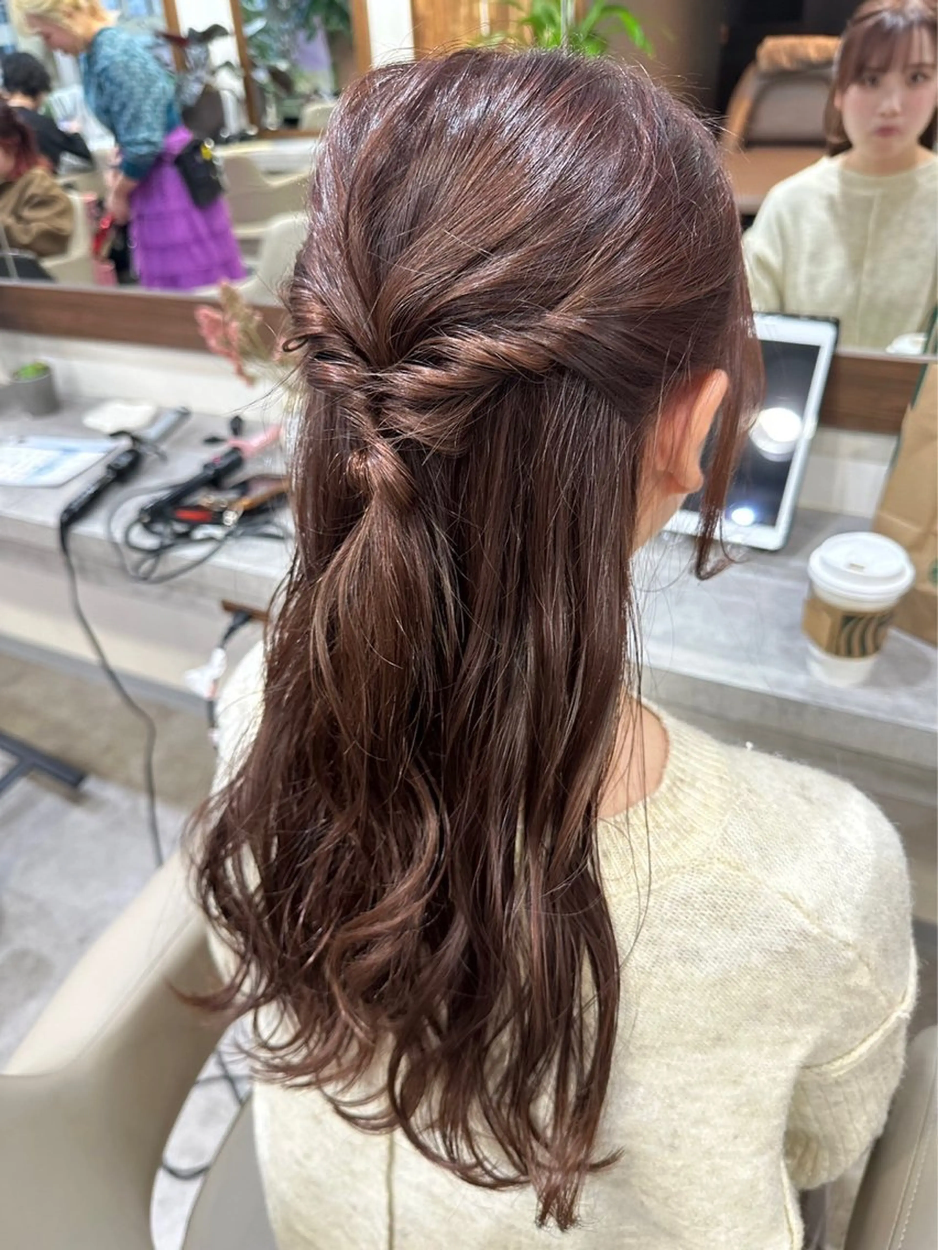 セミロング 韓国風パーマ/ヘア セット/店長みづきのヘアスタイル