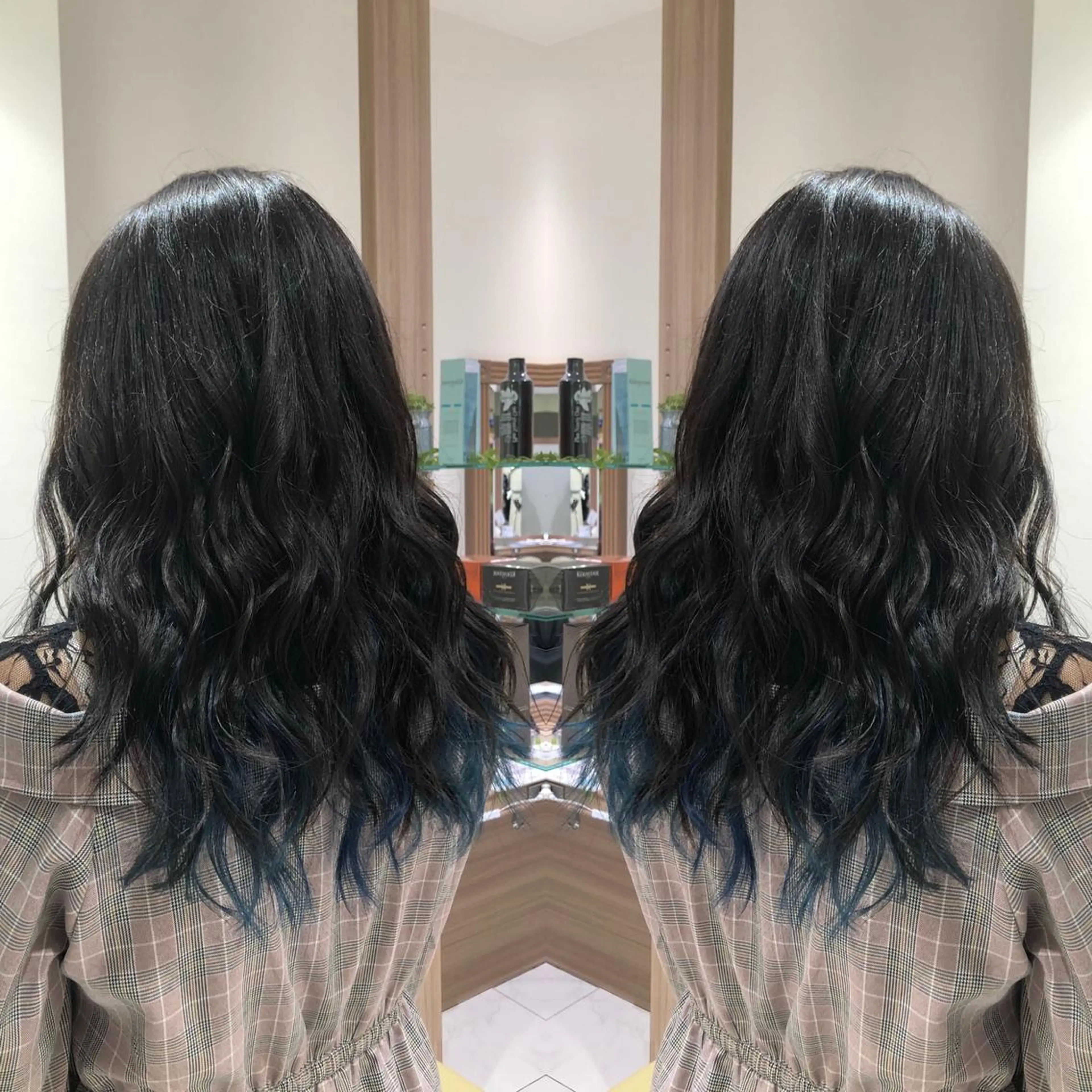 セミロング カラー 韓国レイヤー×透明感 カラー/山崎一輝のヘアスタイル