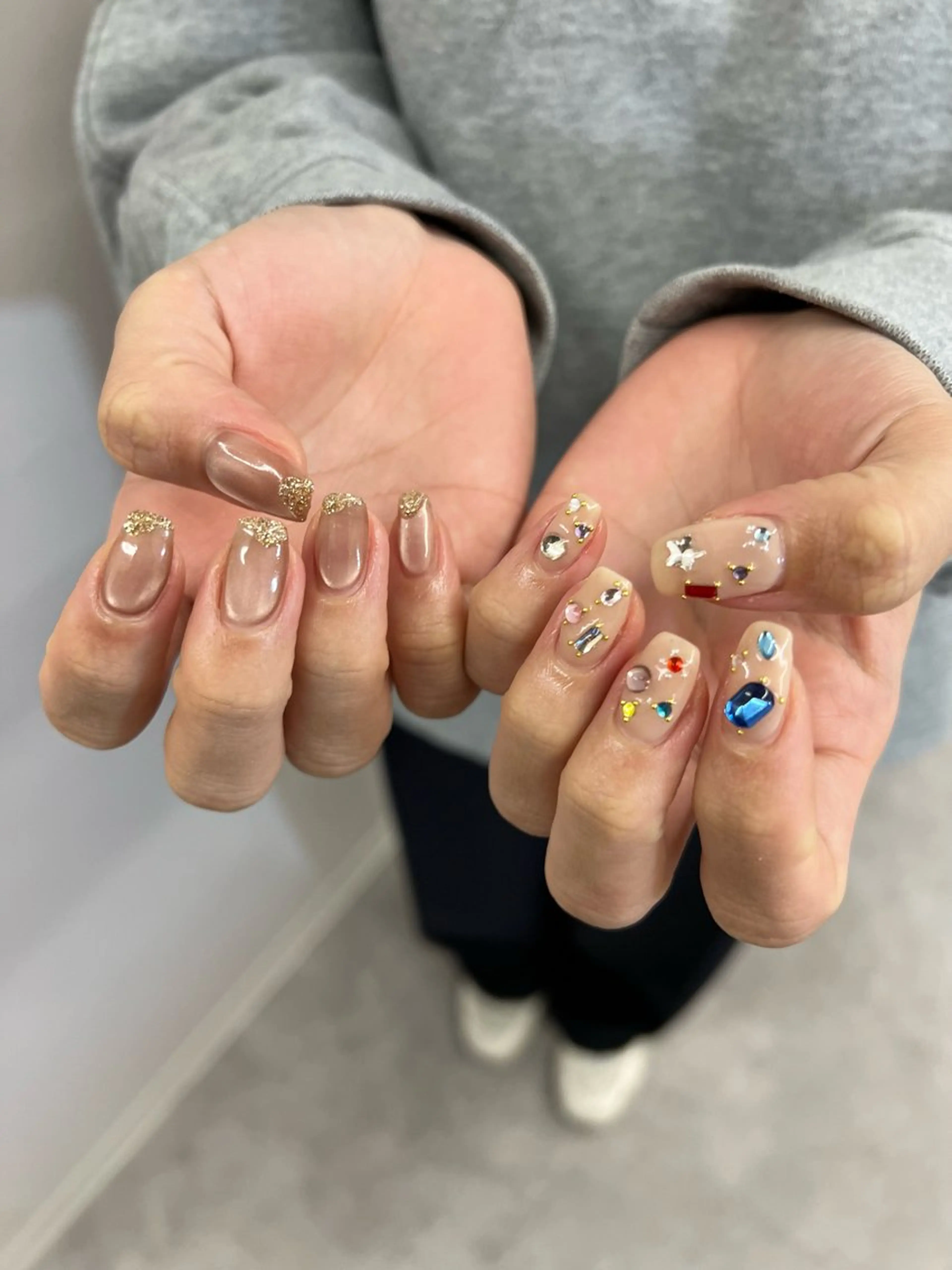 ネイル フレンチネイル ジェルネイル マグネットネイル ニュアンスネイル パラジェル ハンドネイル ハンドケア Bana_ Nailのネイルデザイン