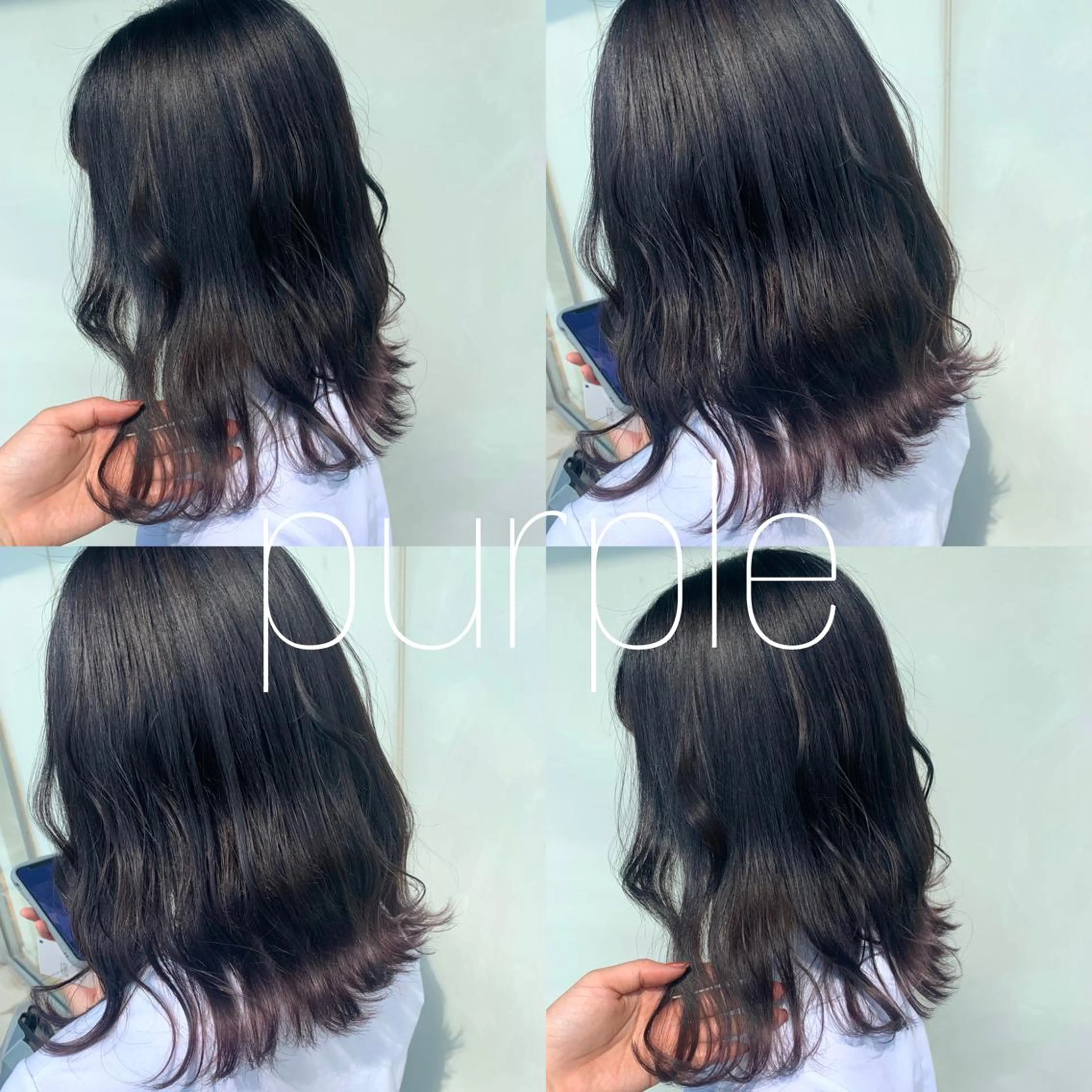 セミロング カラー 小澤 志穂のヘアスタイル