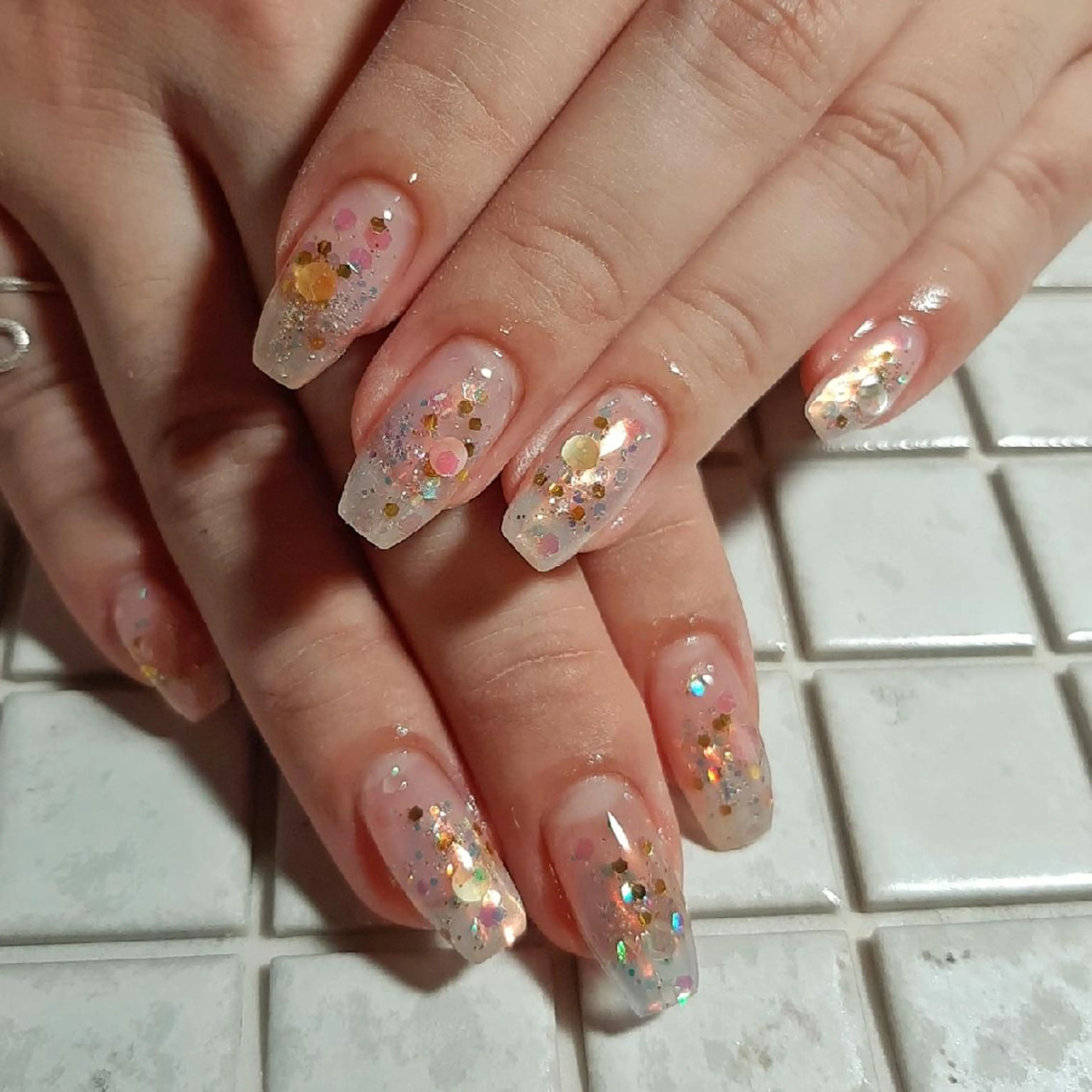 ネイル ホログラムネイル キラキラネイル ハンドネイル private salon mieのネイルデザイン