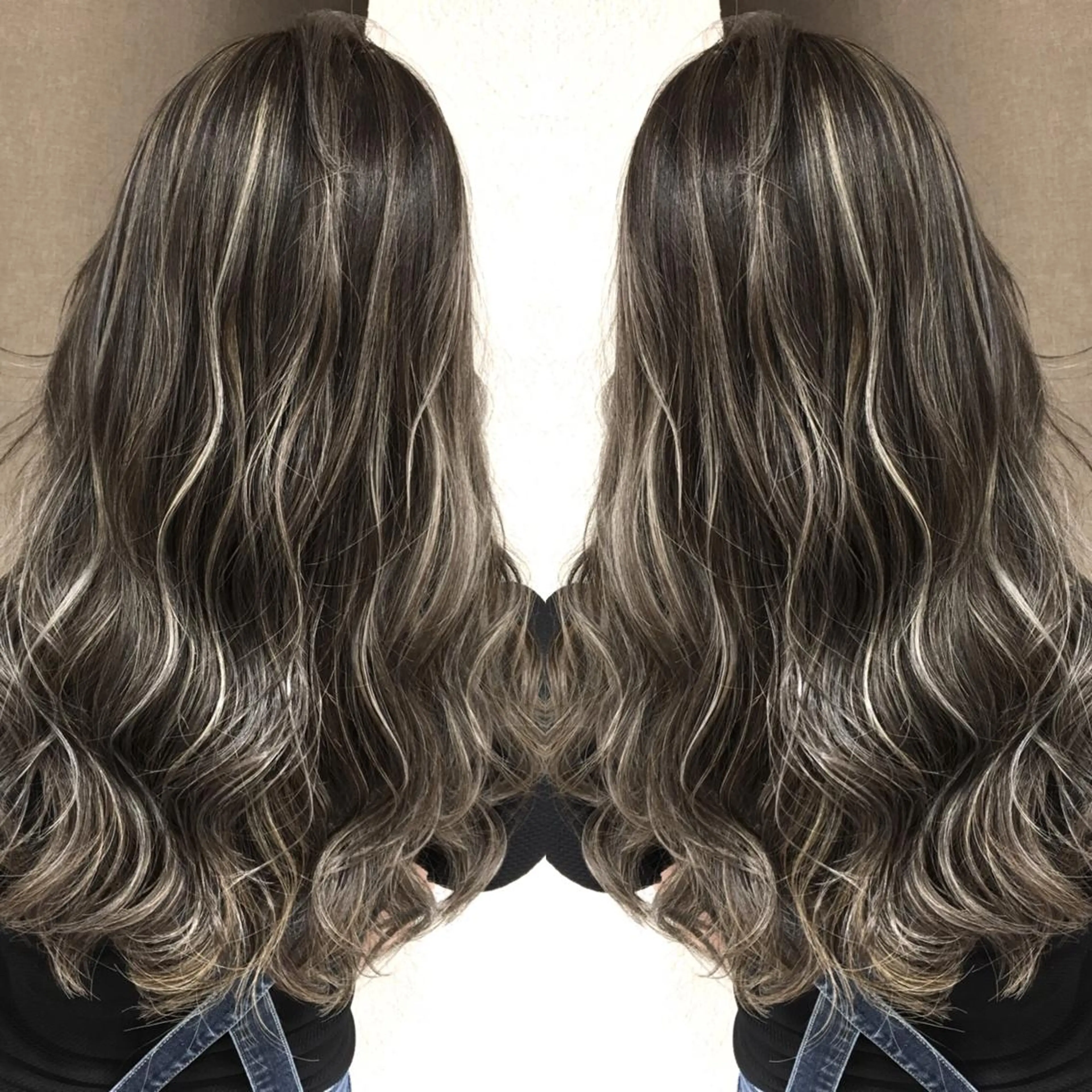 ロング カラー ハイライトカラー 3Dハイライト ハイライト ヘアカラー トリートメント 井上 一平のヘアスタイル