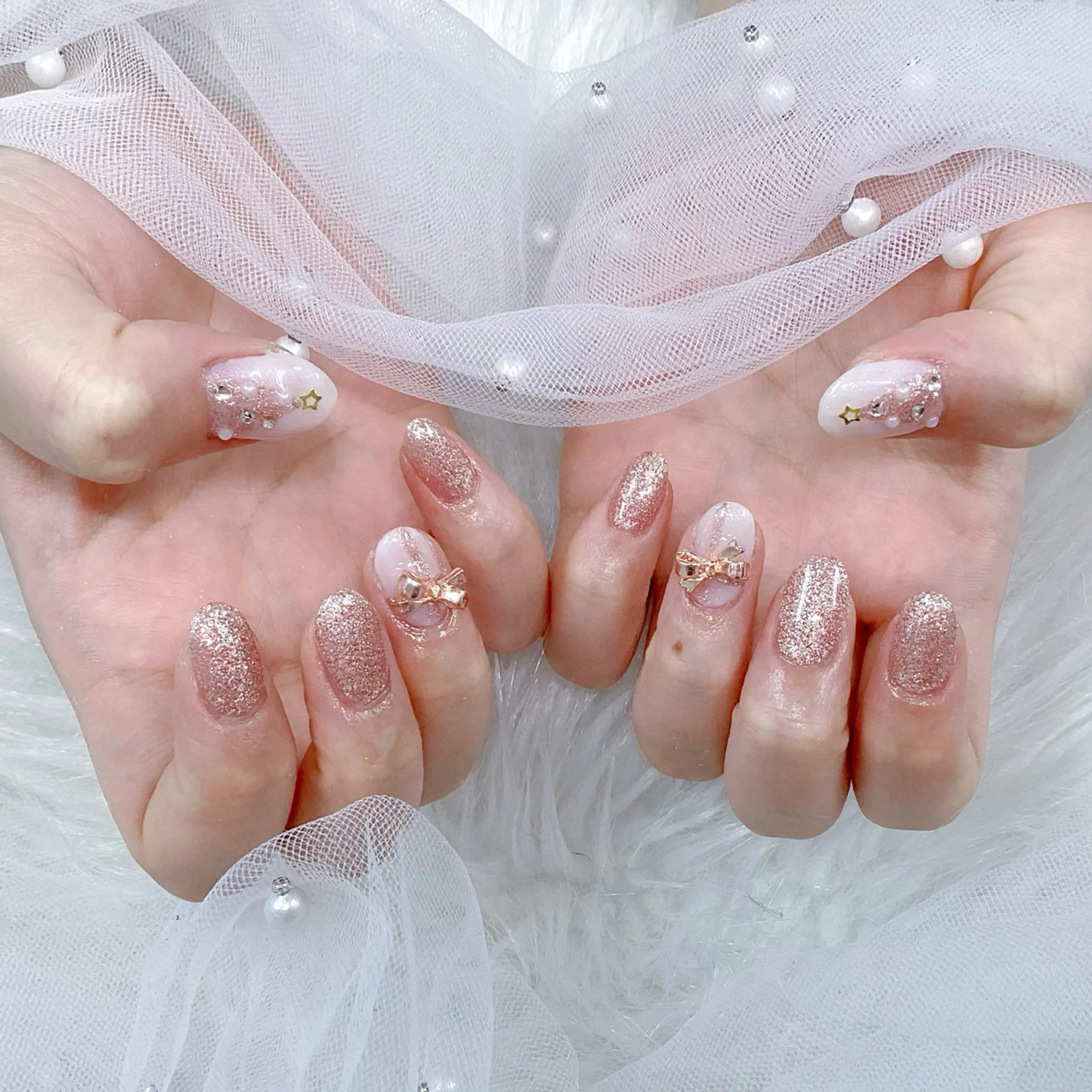 ネイル パーツ全部¥110 サロンミミのネイルデザイン