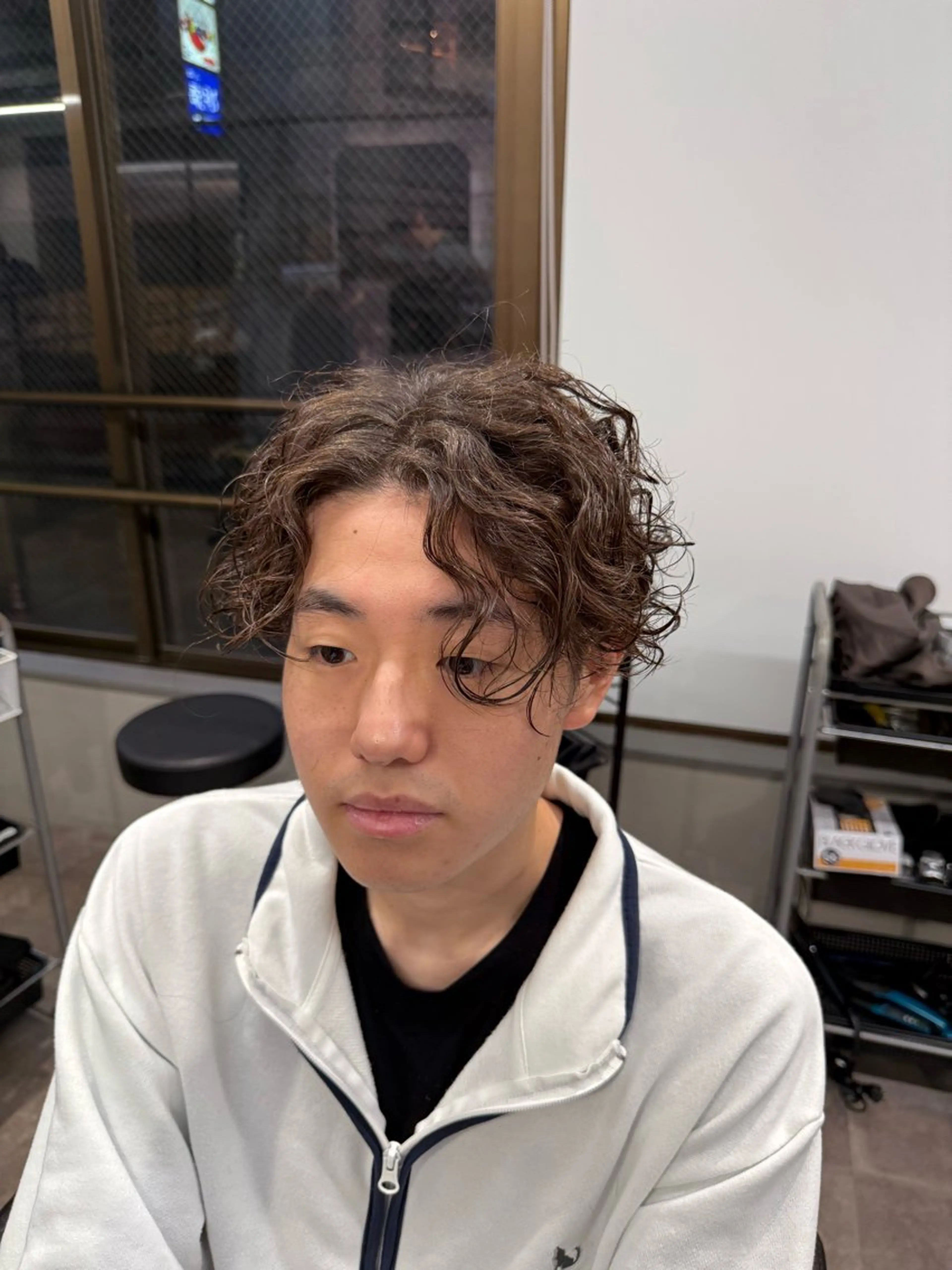 ショート パーマ メンズ カット パーマ fan.ray⚽️ 髙橋翔一のヘアスタイル