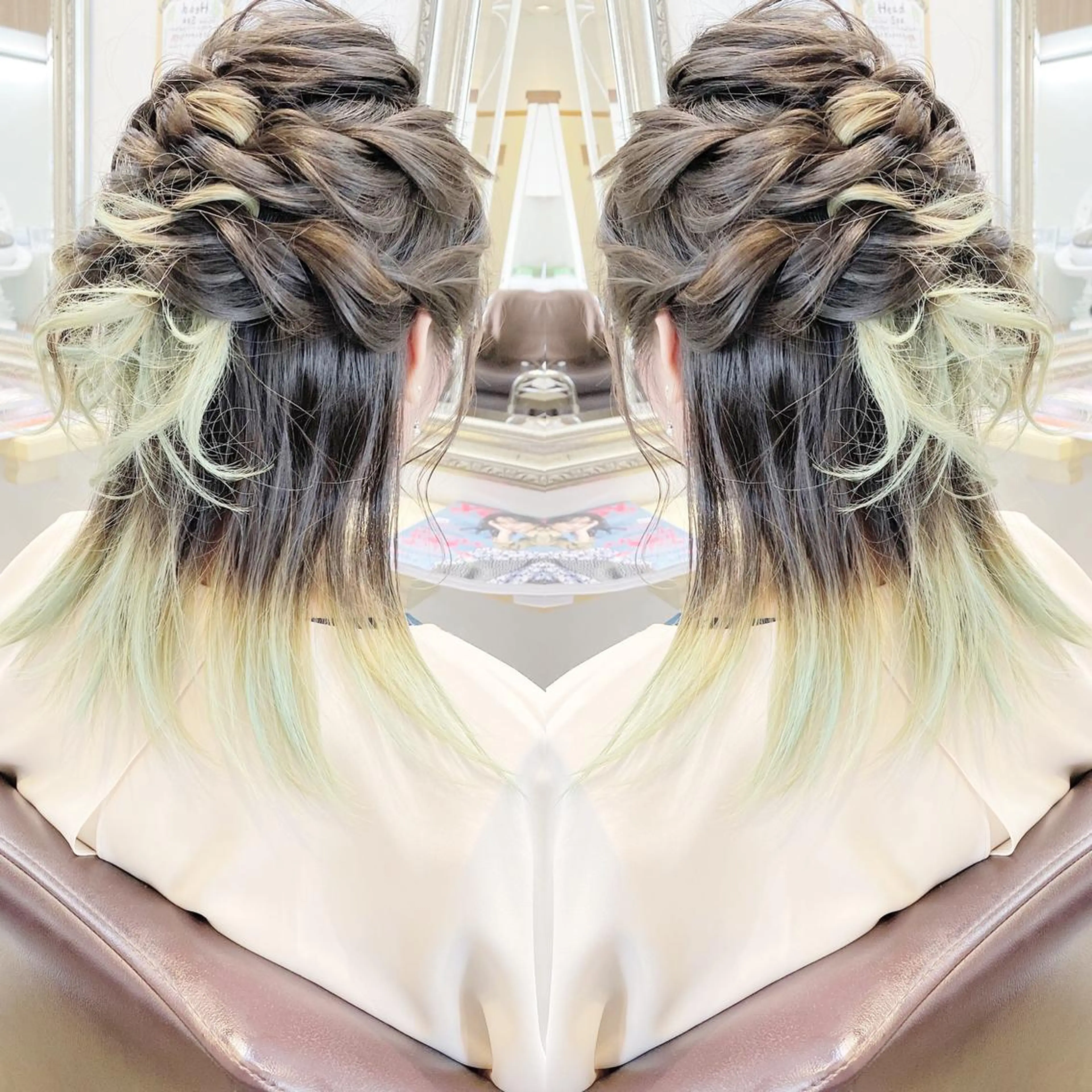 ミディアム カラー 外国人風カラー カット ヘアカラー grand juteのヘアスタイル