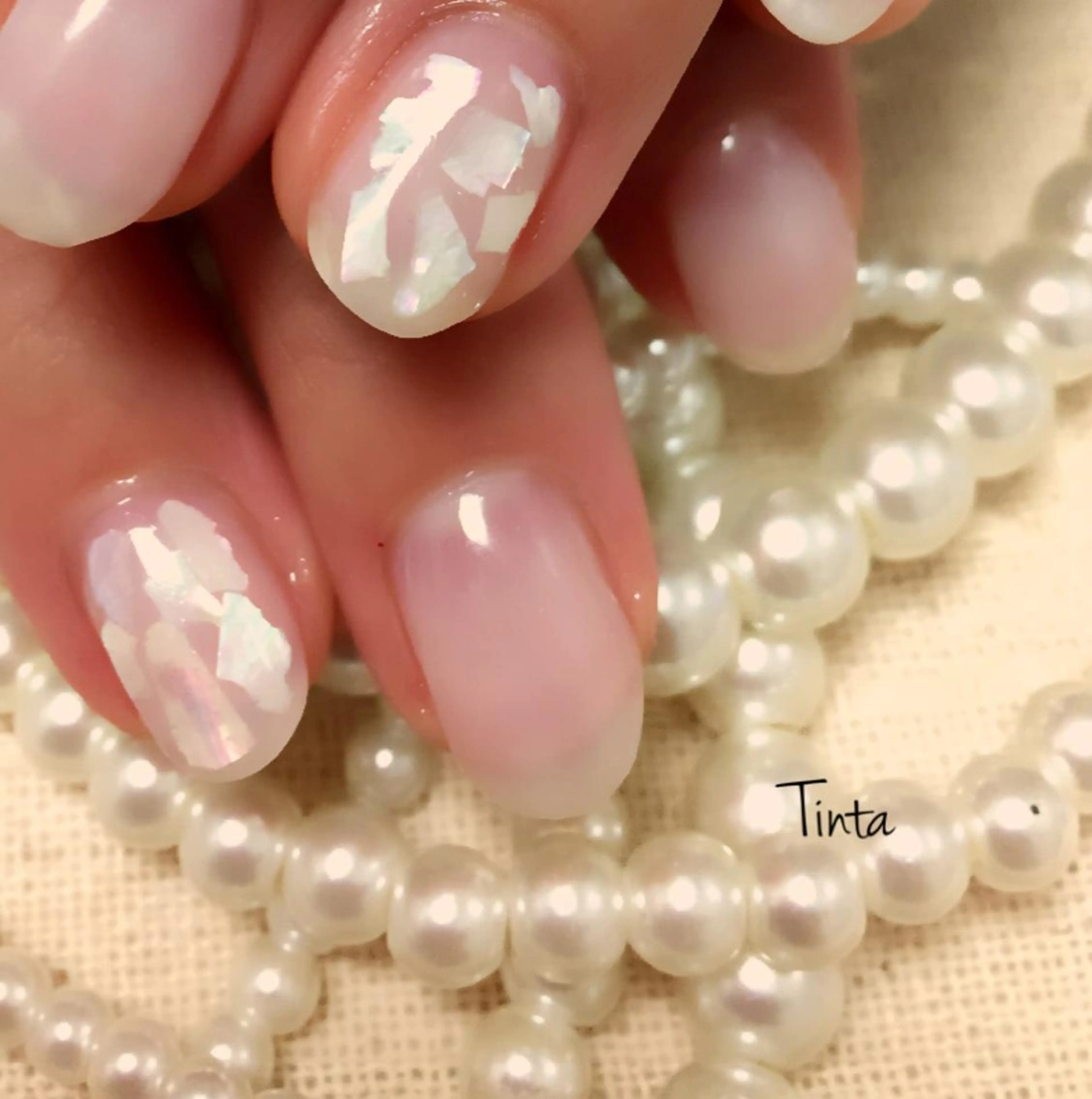 ネイル ホワイト 馬場 典子のネイルデザイン