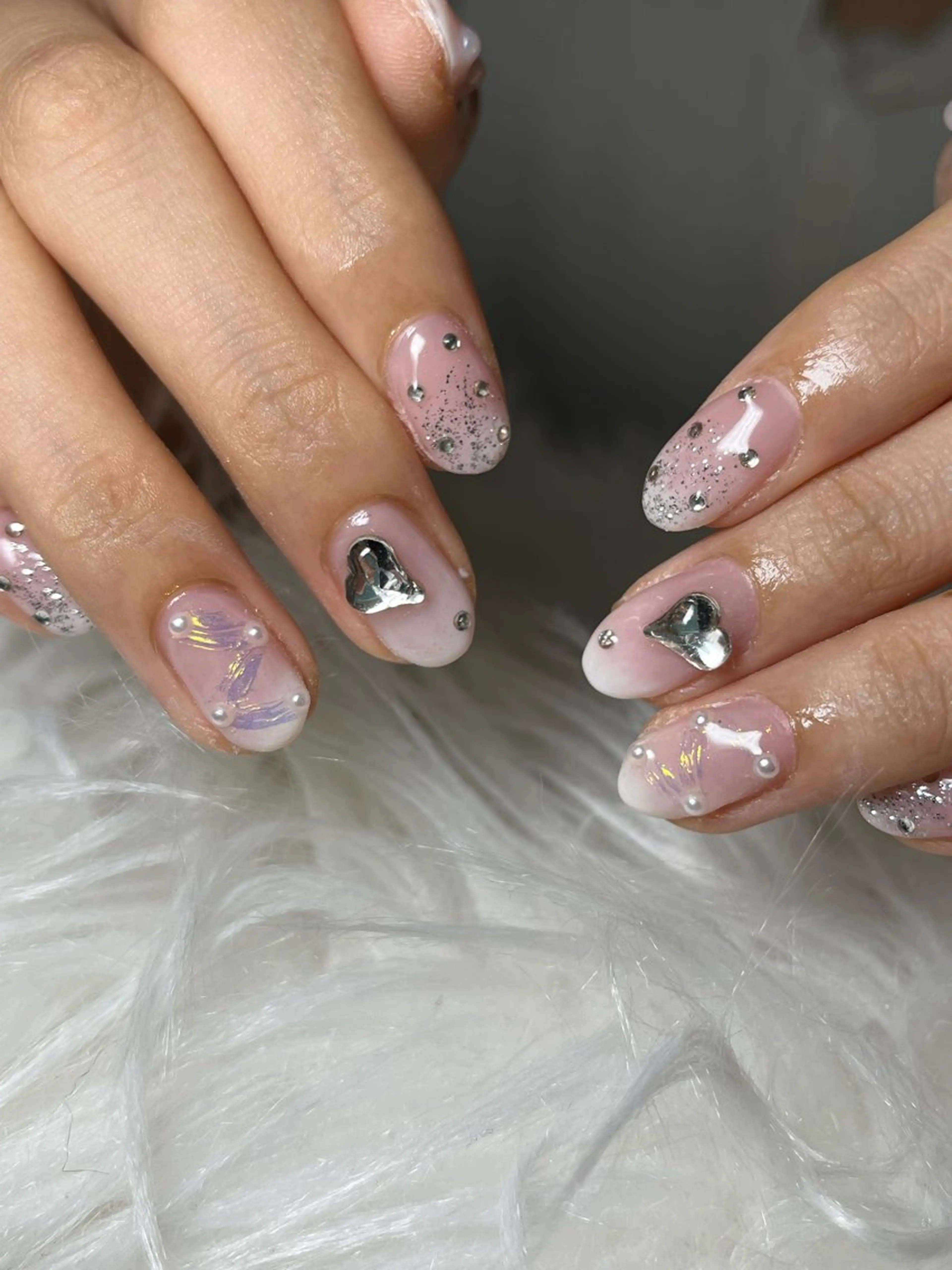 ネイル ジェルネイル キラキラネイル 韓国ネイル nailsalon Renardkのネイルデザイン