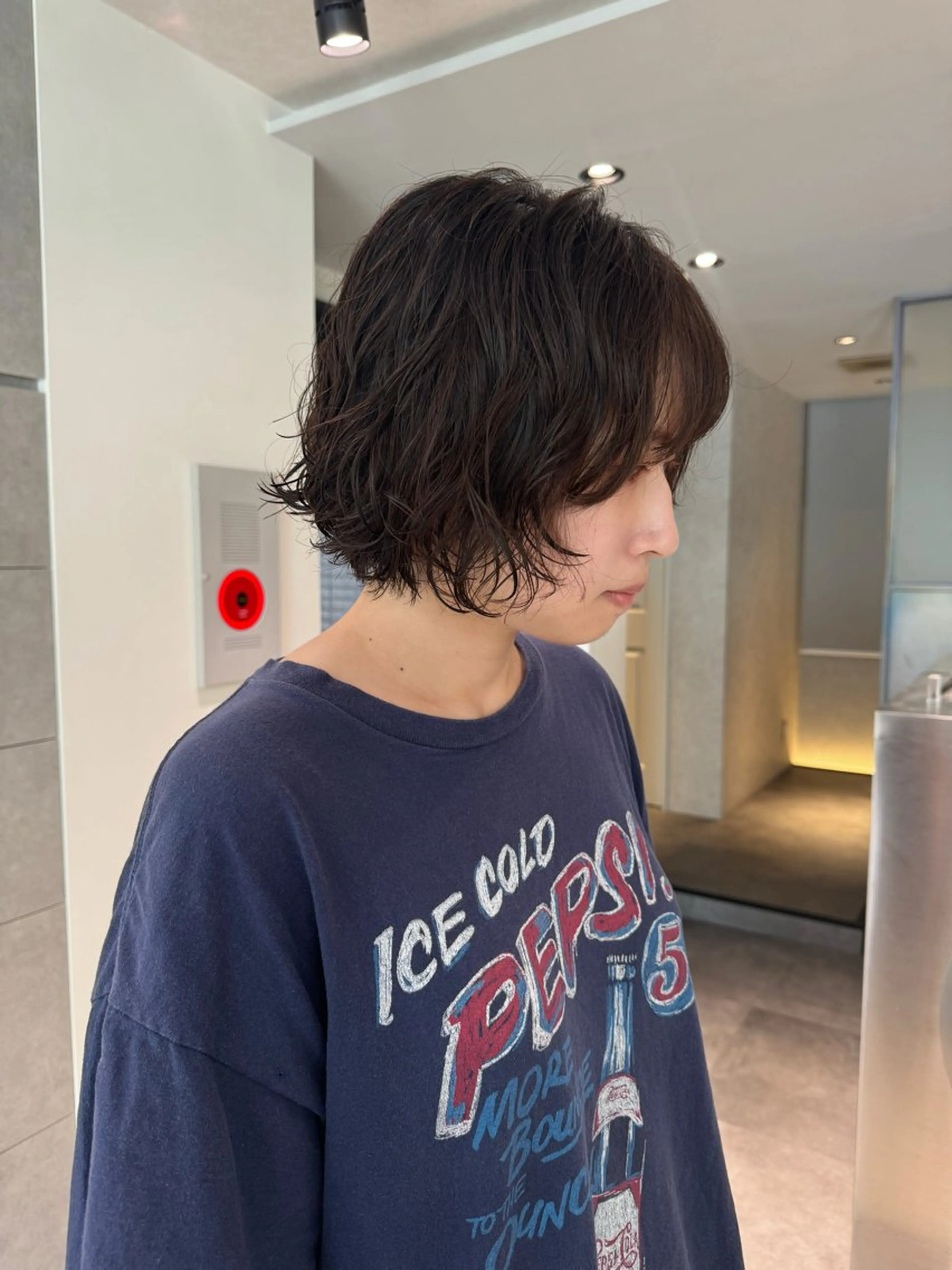 ショート カラー パーマ カット ヘアカラー パーマ Qin shaire salon 原宿所属・🌿パーマ/ボブ/ レイヤー/Mikiのヘアスタイル