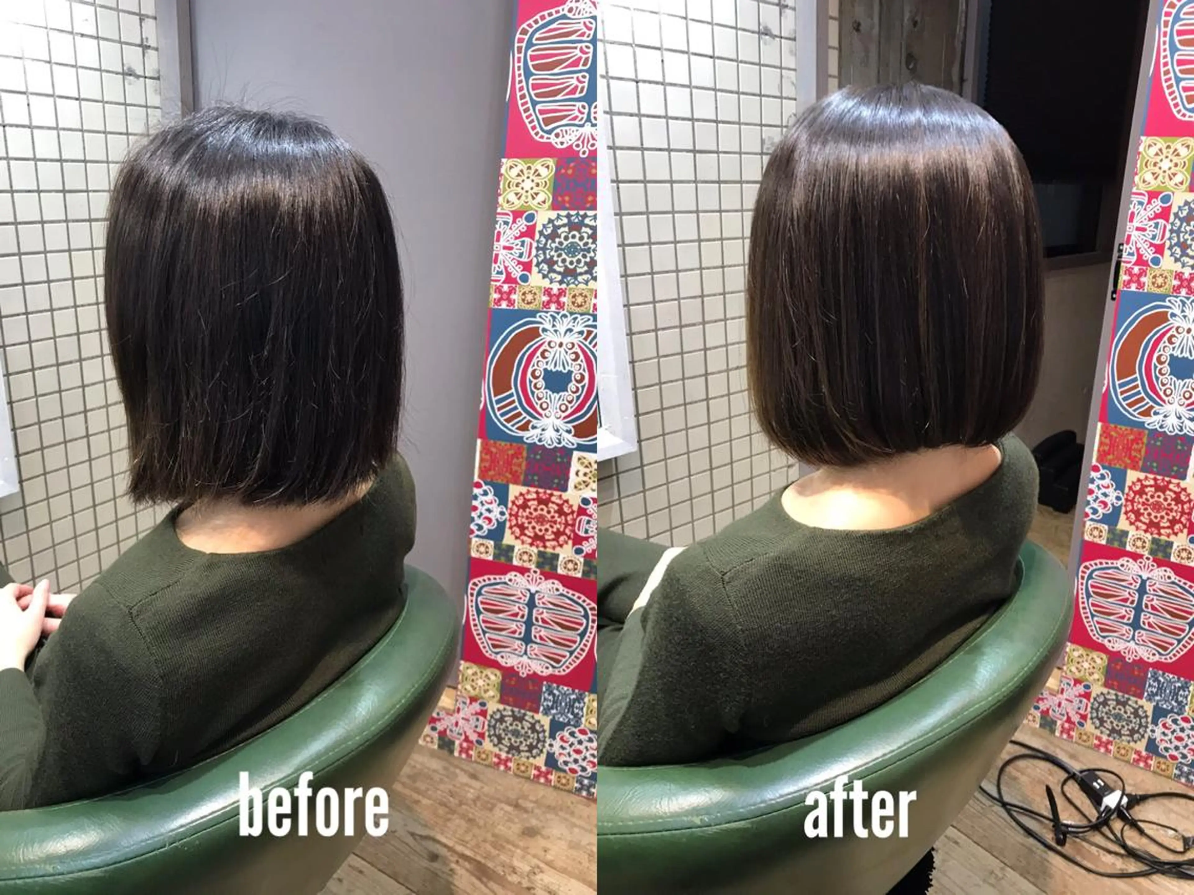 ミディアム 縮毛矯正 髪質改善＆縮毛矯正 三上大地のヘアスタイル