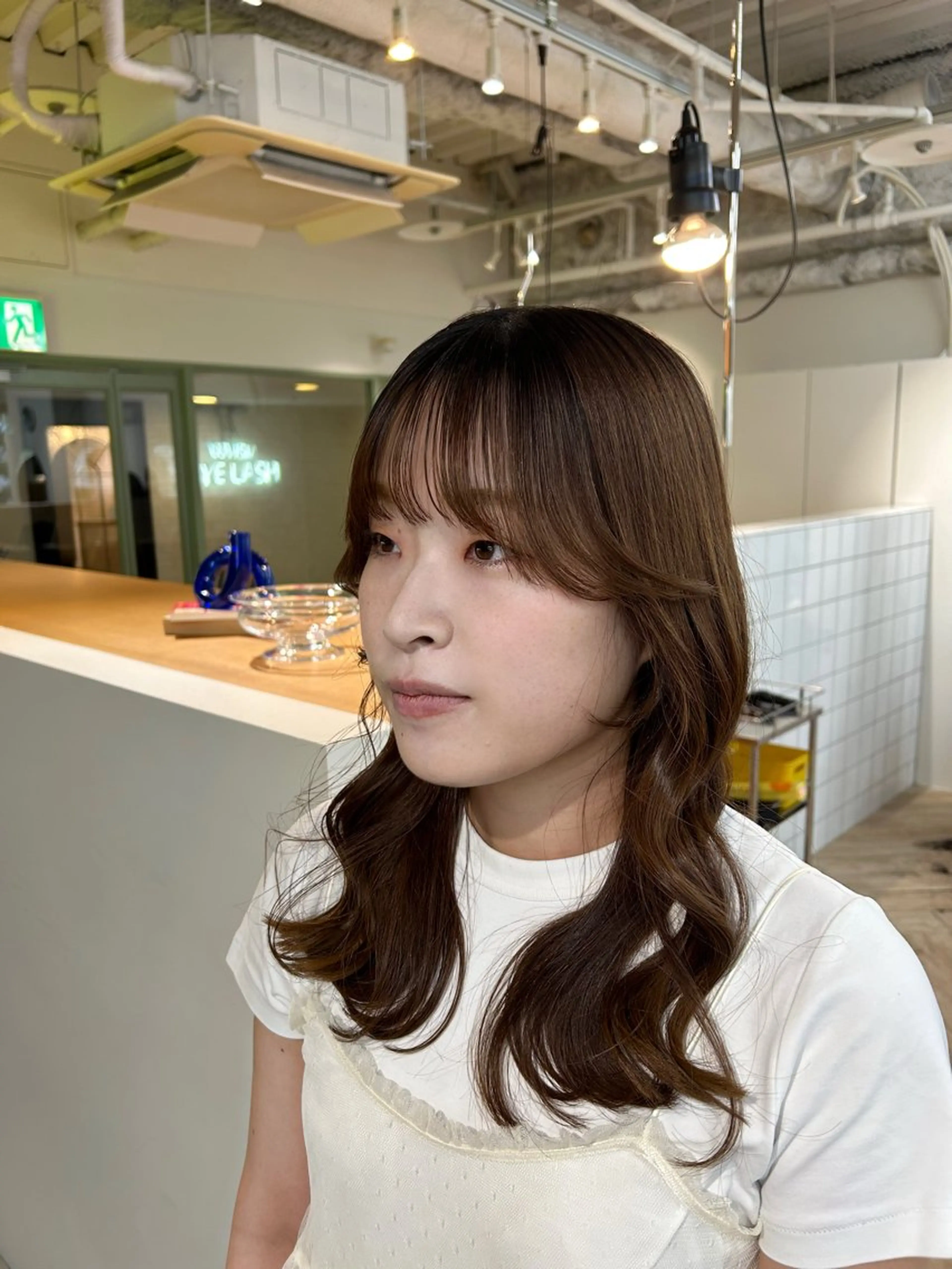 ミディアム 新潟/万代/レイヤー 韓国風/明間未来のヘアスタイル