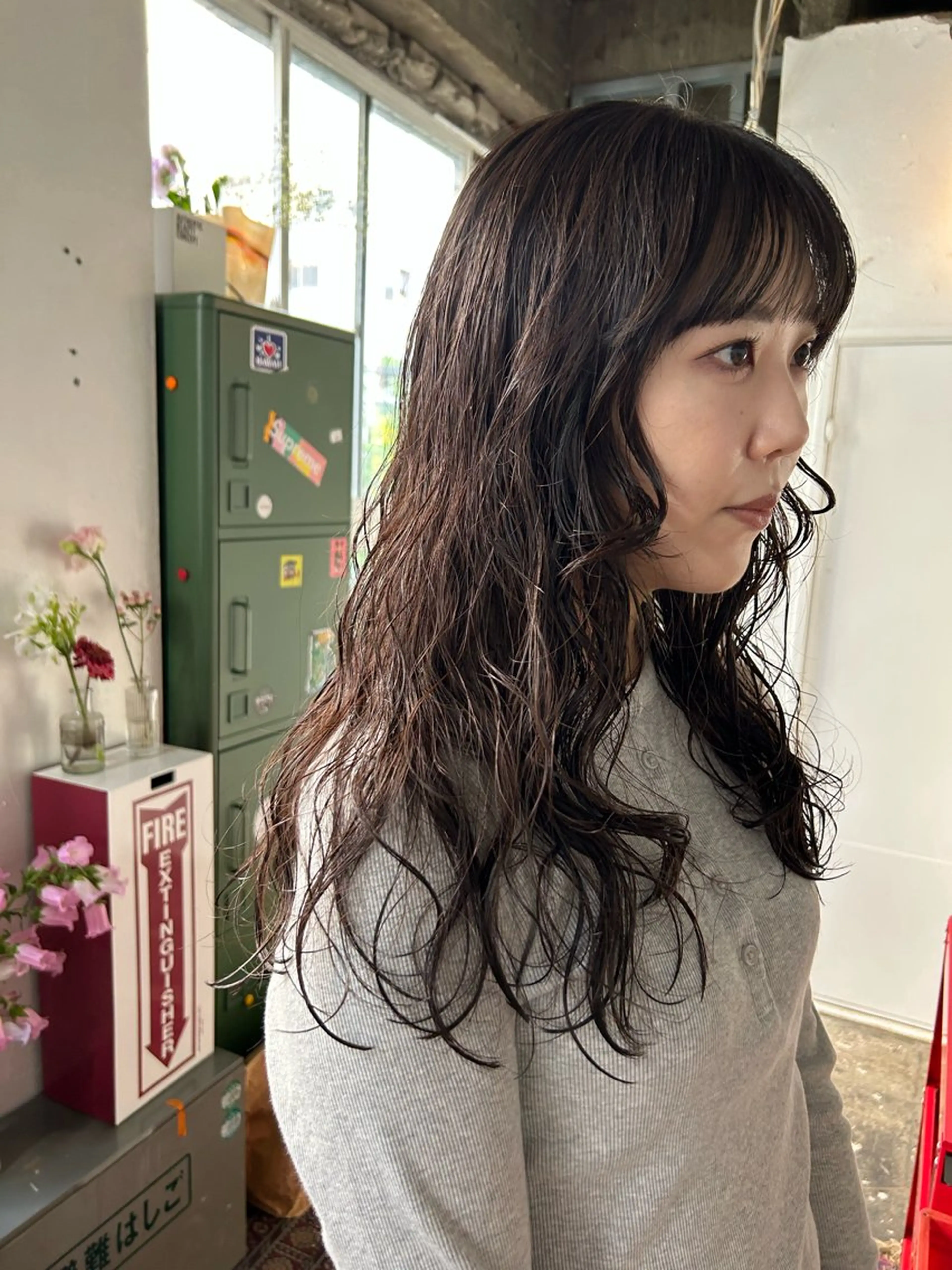 ロング パーマ ロング カット パーマ maho/垢抜け カラーパーマメイクのヘアスタイル