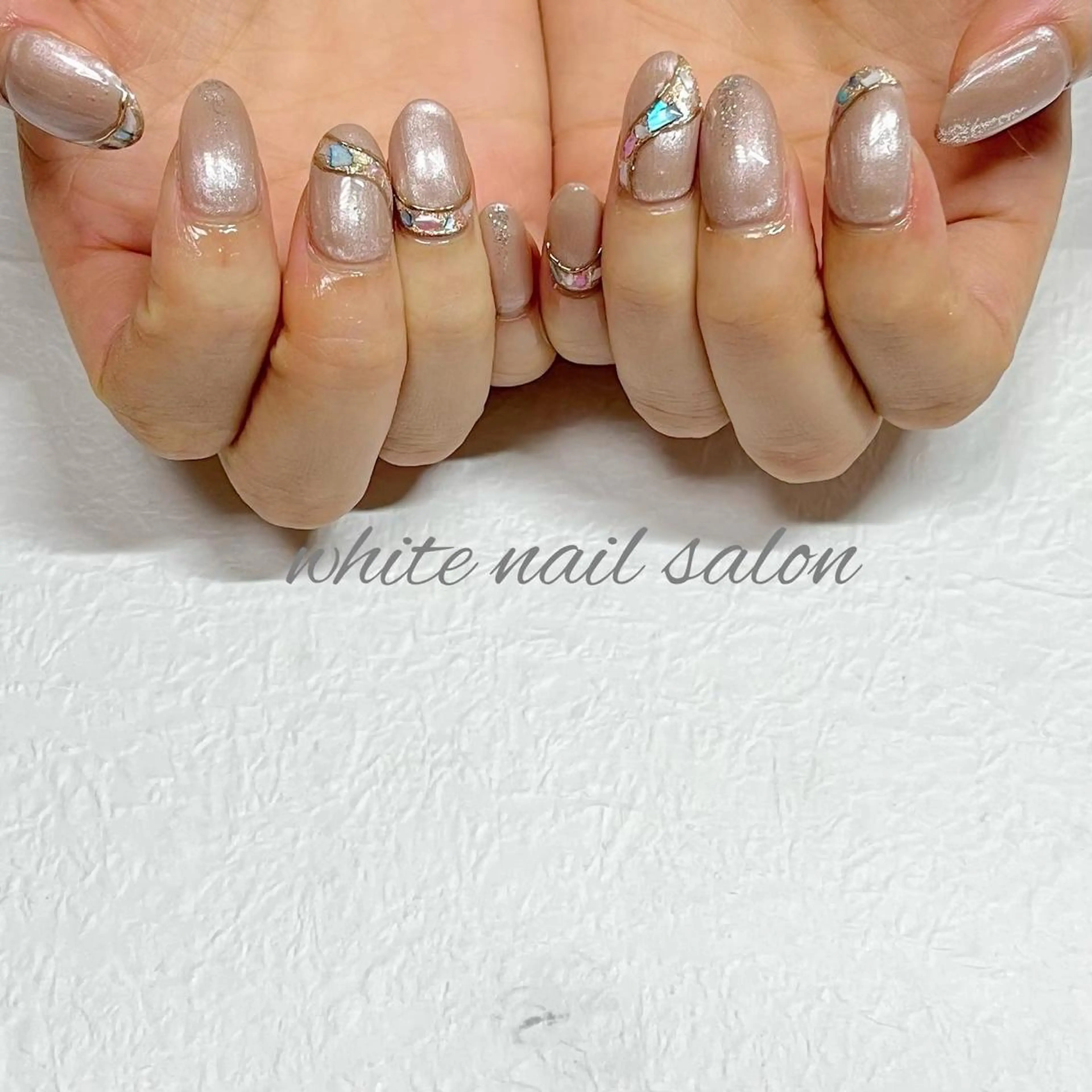ネイル フットネイル ジェルネイル ハードジェル ラメ(グリッター) 持ち込み ハンドネイル white nail salonのネイルデザイン