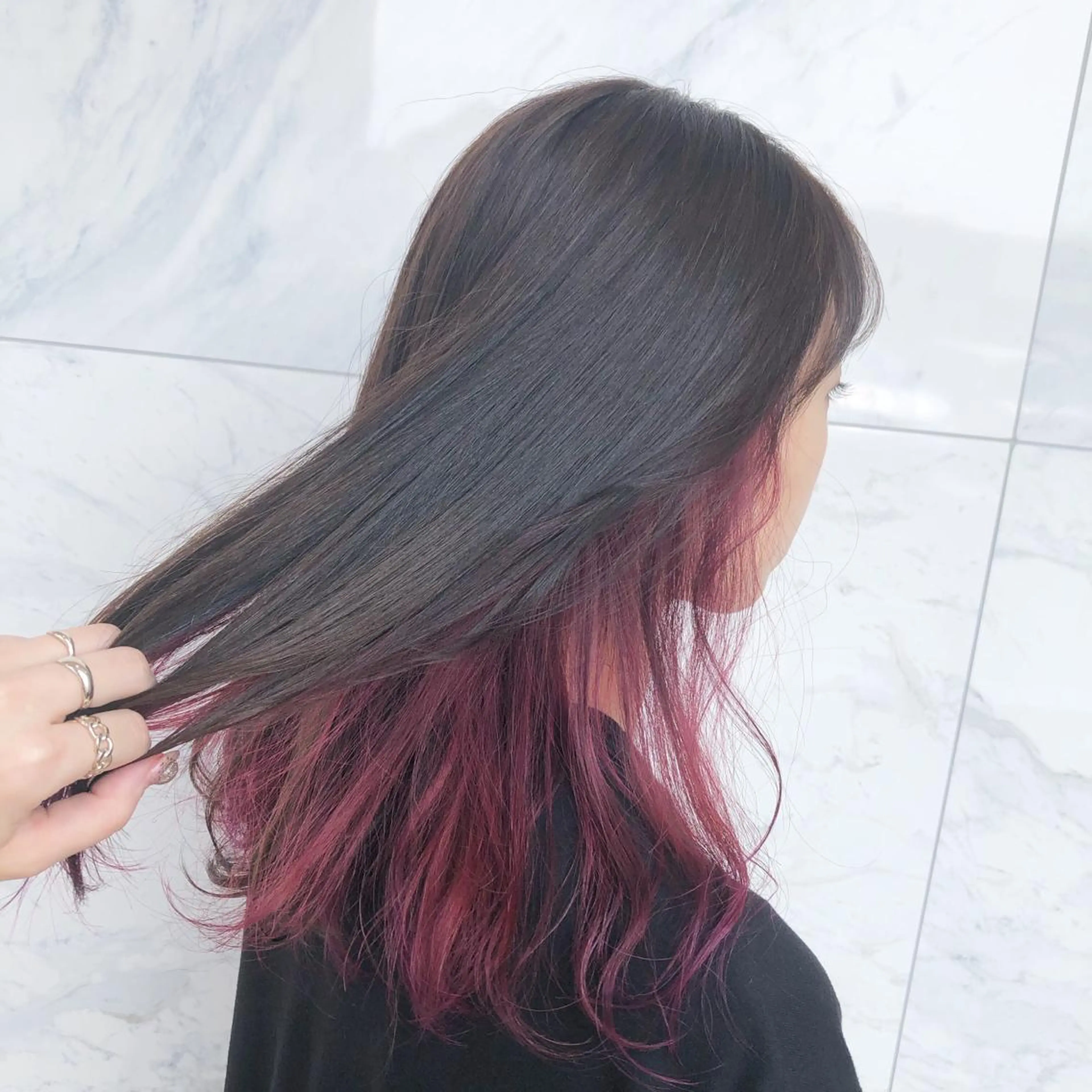 ロング カラー ヘアアレンジ yoshino yukoのマツエク・マツパデザイン