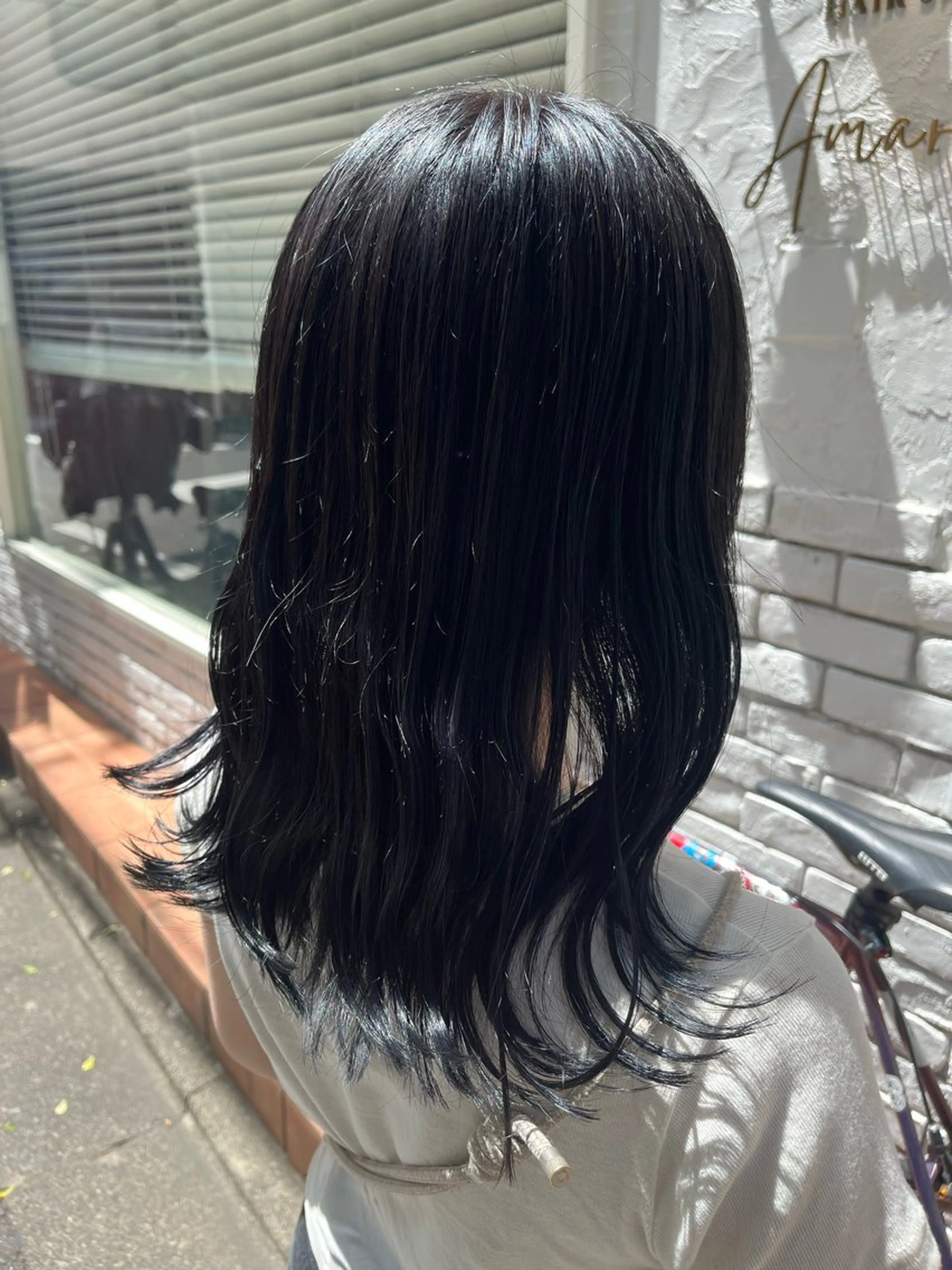 ミディアム カラー 黒髪 ネイビーカラー カット ヘアカラー トリートメント 🌈透明感カラー🌈 🌟吉田祐介🌟のヘアスタイル