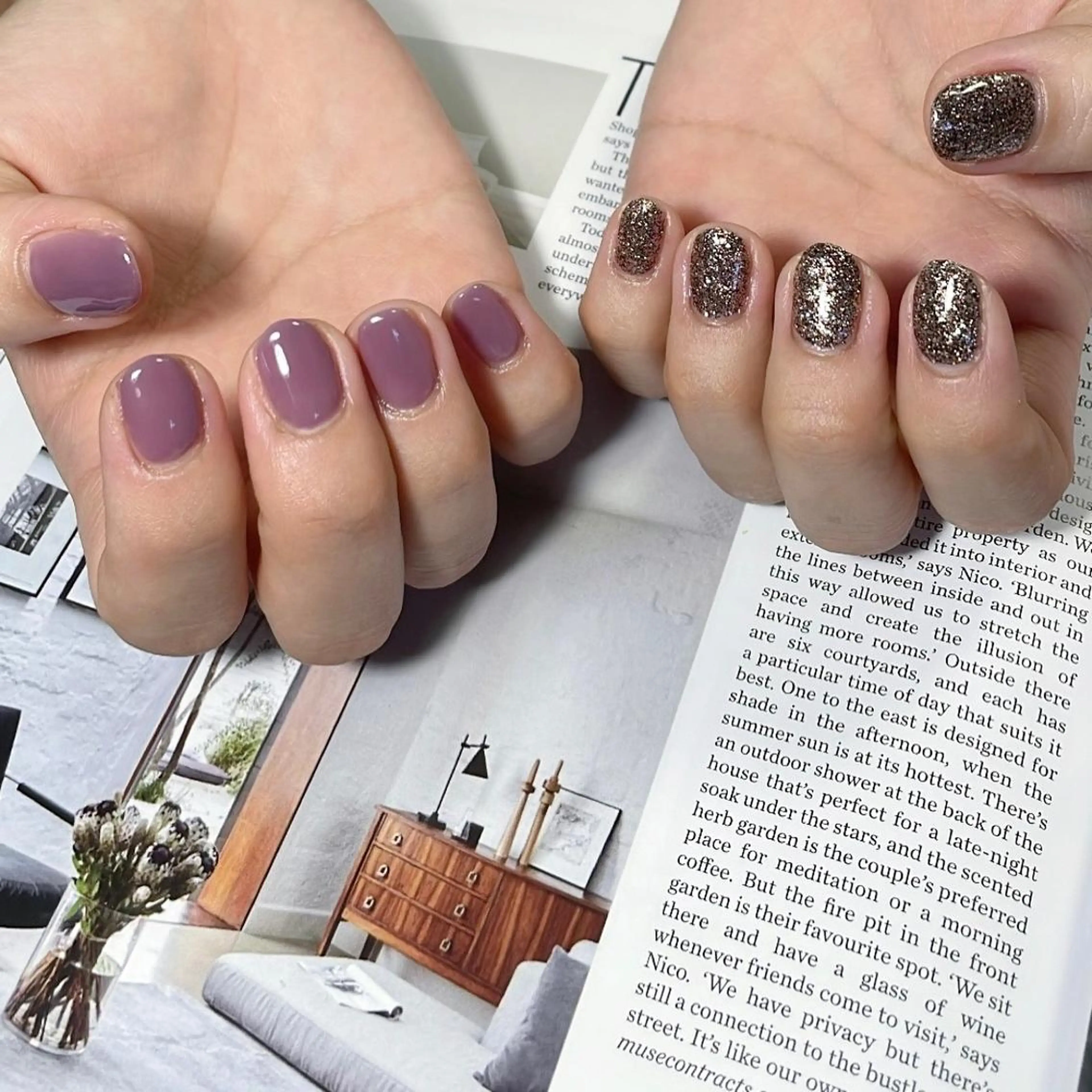 ネイル ラメ(グリッター) ハンドネイル Lofinails ちひろのネイルデザイン