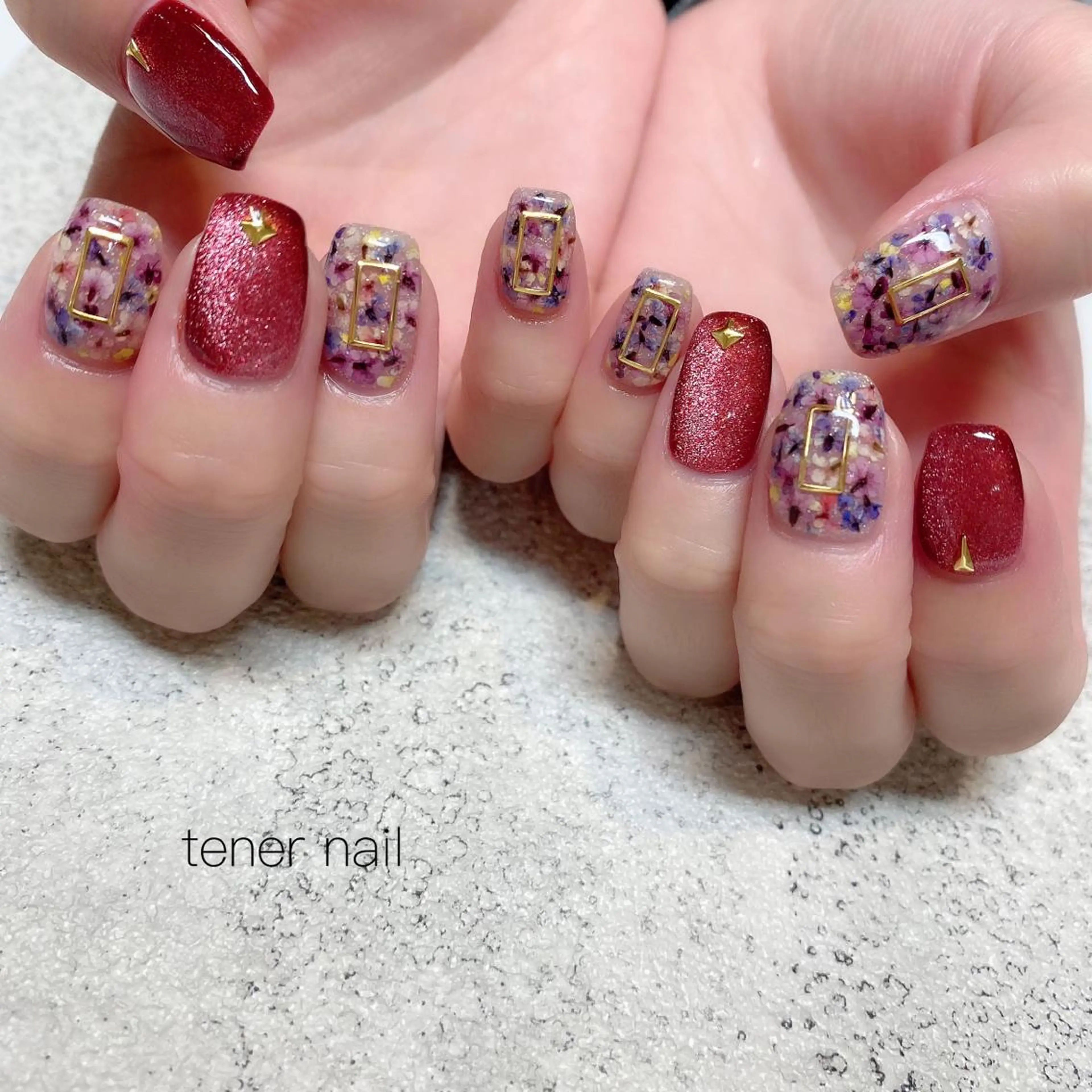 ネイル フラワーネイル 持ち込み テネルネイル tener nailのネイルデザイン