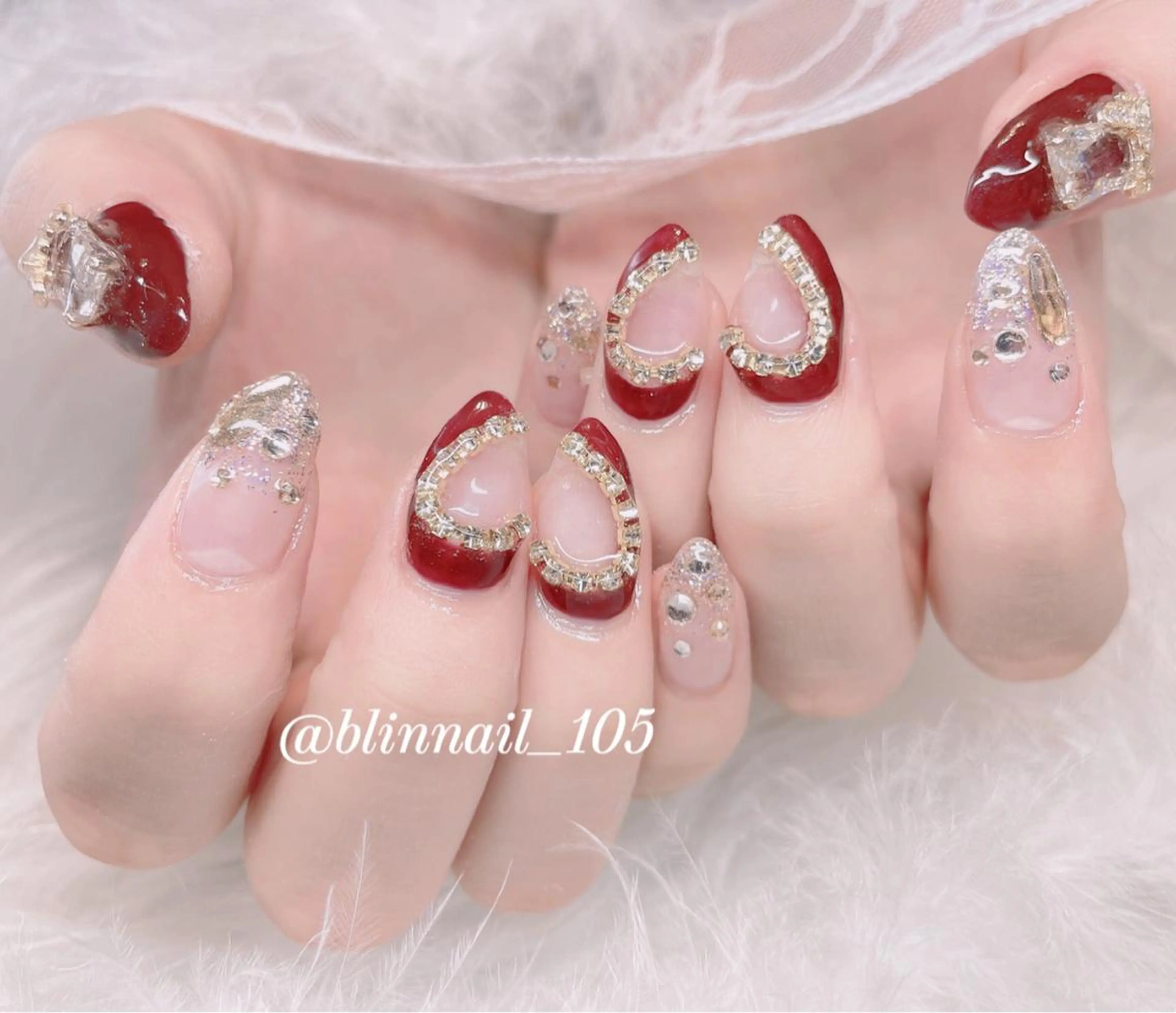 ネイル 23時まで❤︎韓国、 ワンホンネイルのネイルデザイン