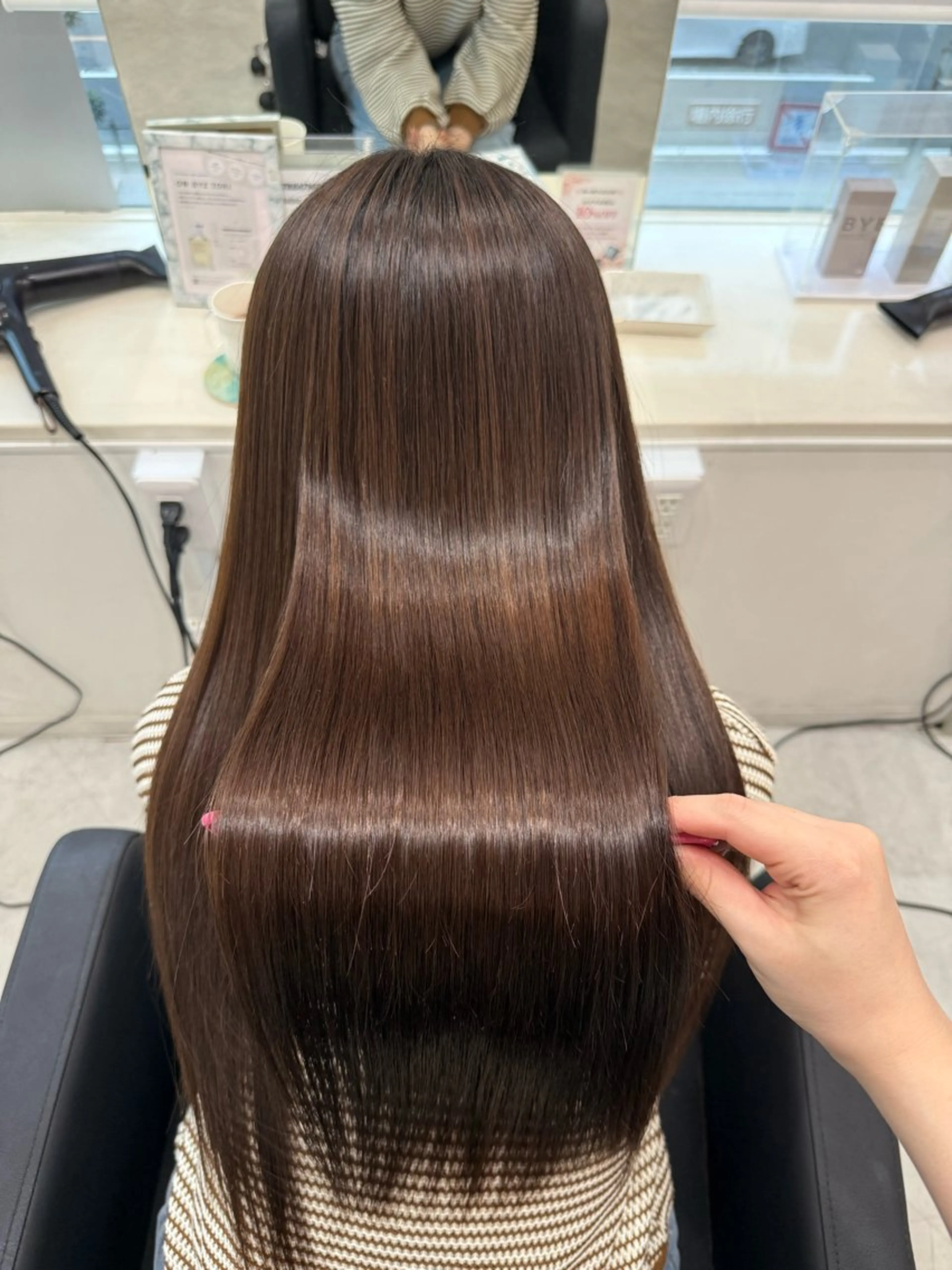 ロング カット ヘアカラー 縮毛矯正 トリートメント ヘッドスパ MAHO/透明感カラ ー/髪質改善🍒のヘアスタイル