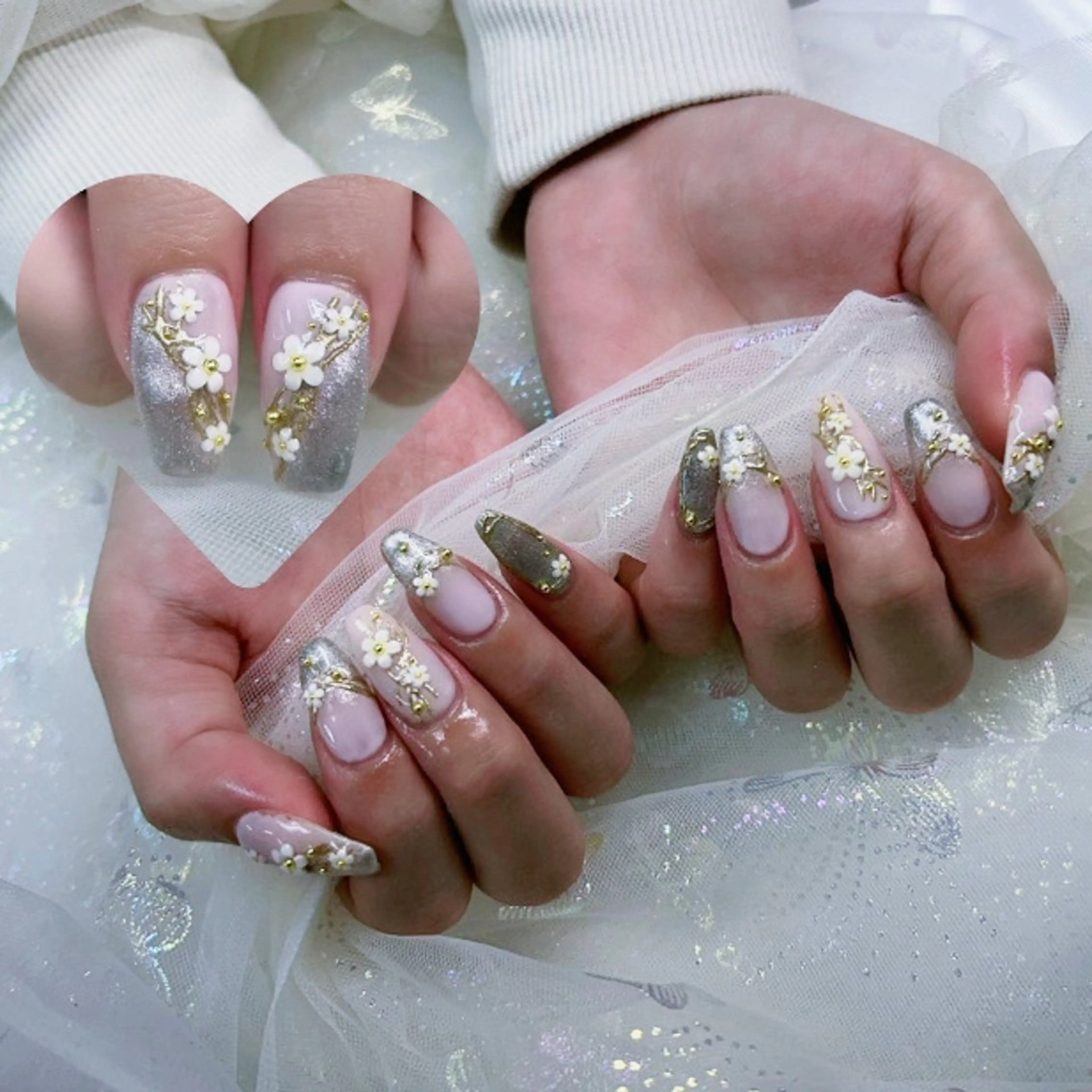 ネイル パーツ全部¥110 サロンミミのネイルデザイン